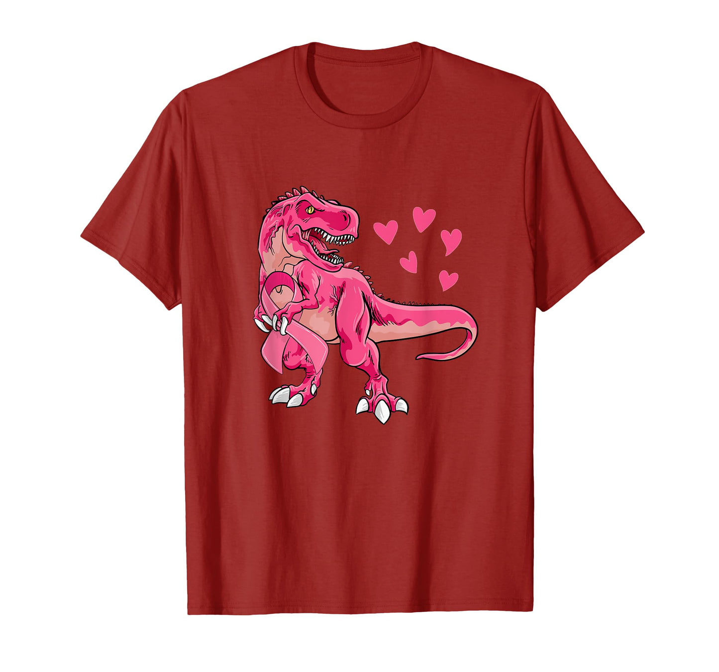 Pink T-Rex Breast Cancer Awareness Ribbon Toddler Boys Kids T-Shirt