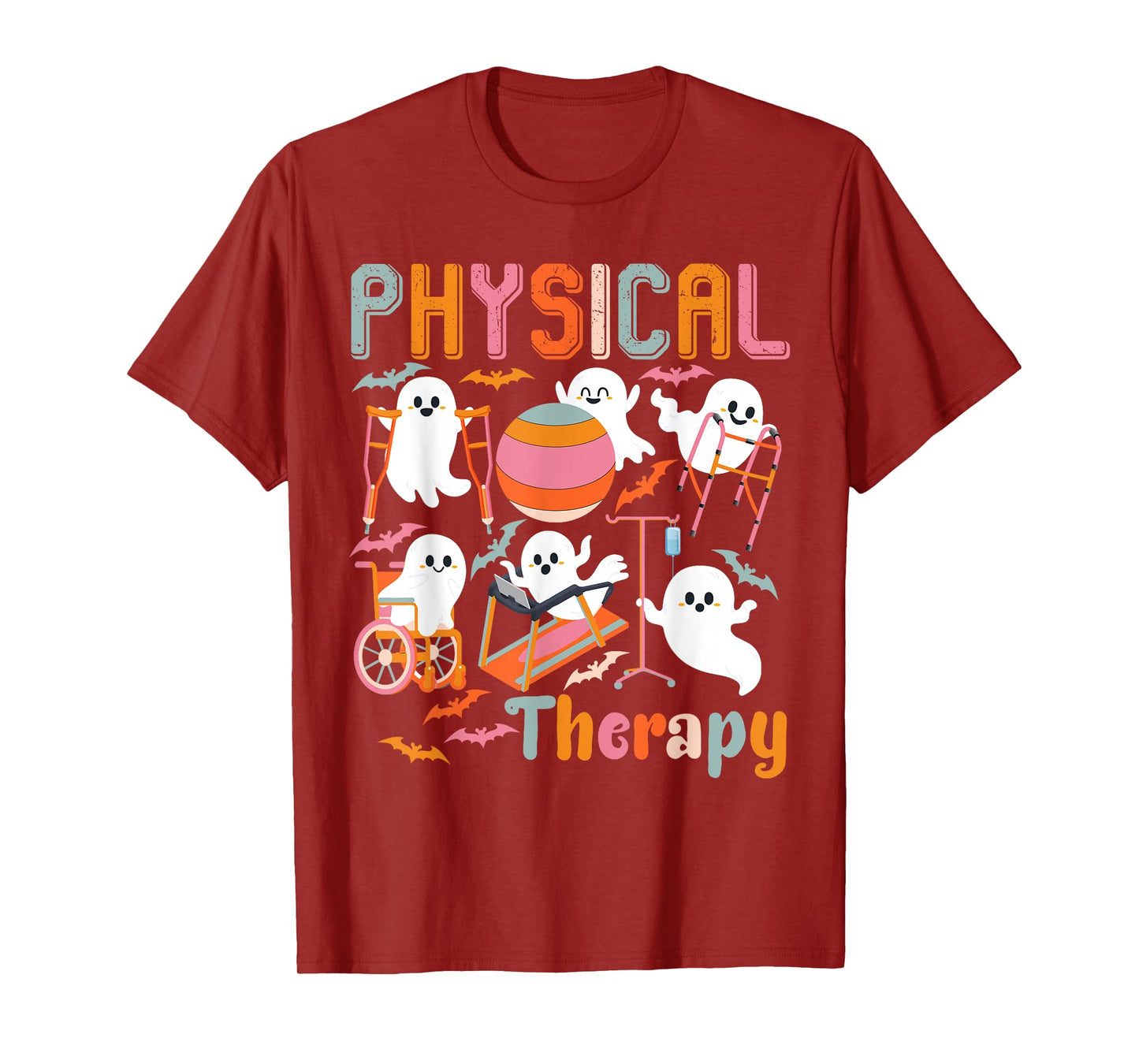 Cute Ghost Physical Therapy PT Physical Therapist Halloween T-Shirt
