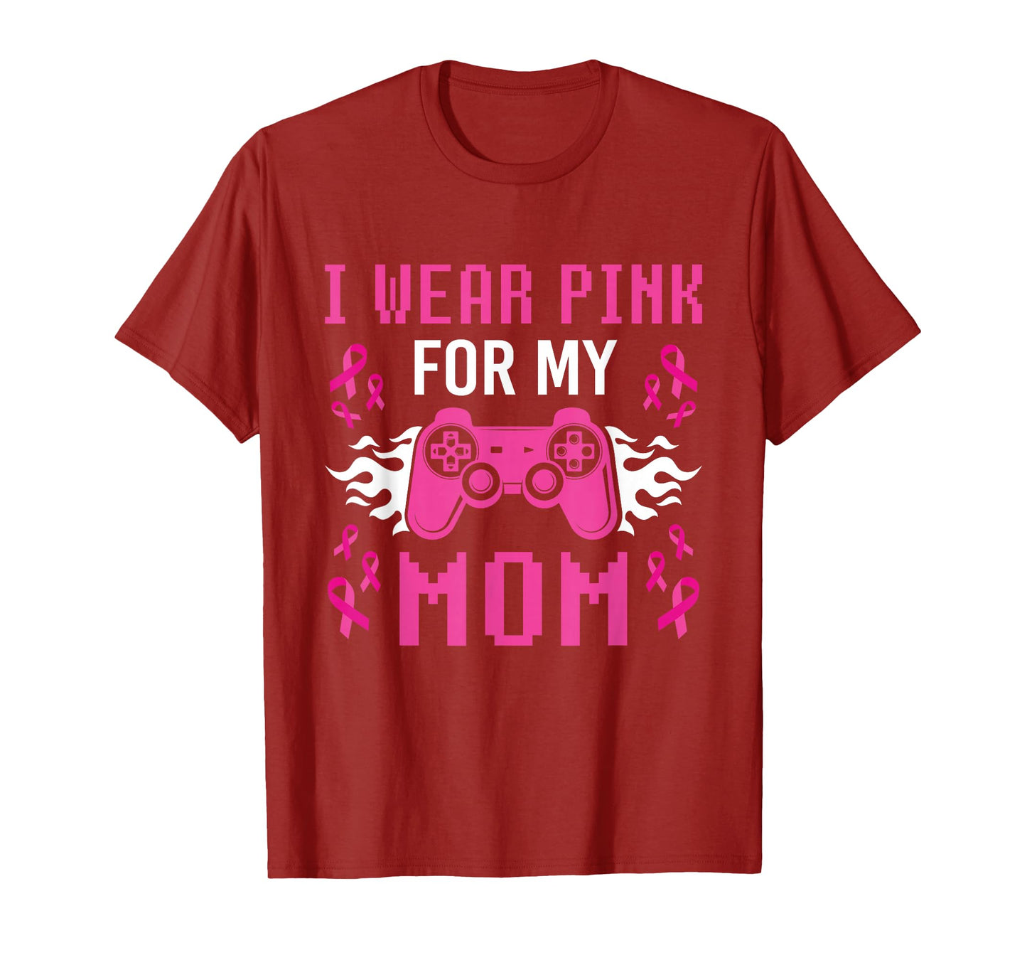 Breast Cancer Shirts for Boys Kids I Wear Pink For My Mom T-Shirt