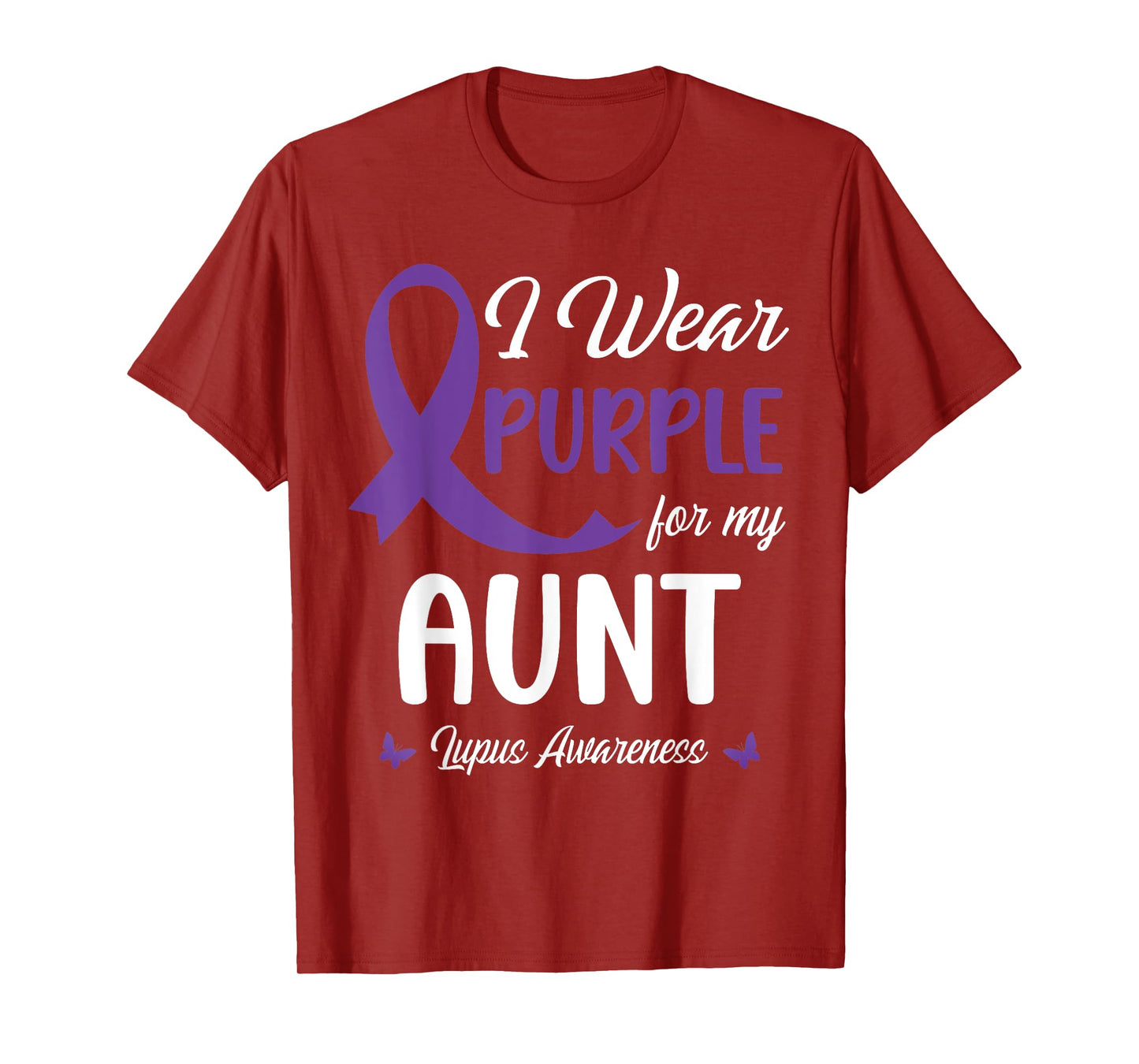 I Wear Purple For My Aunt Lupus Awareness Warrior Support T-Shirt