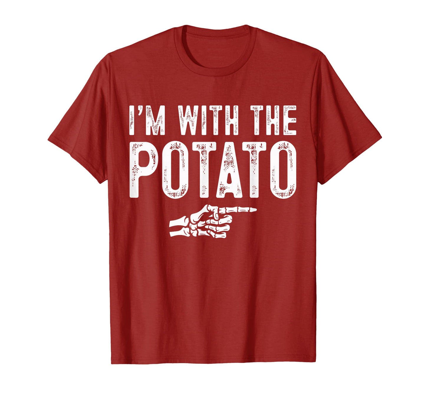 I'm with The Potato Easy Costume Halloween Couples Matching T-Shirt