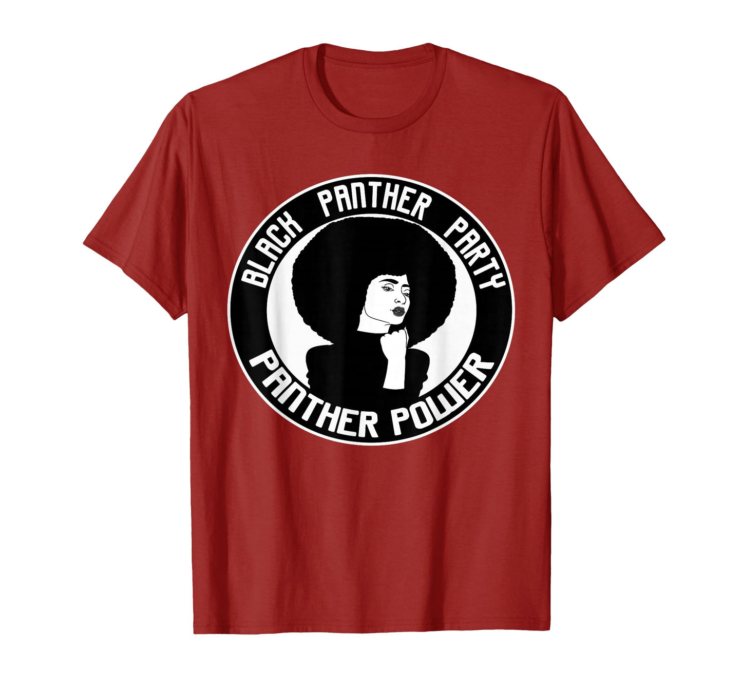 Black History Panther Party Logo Afro Hair T-Shirt