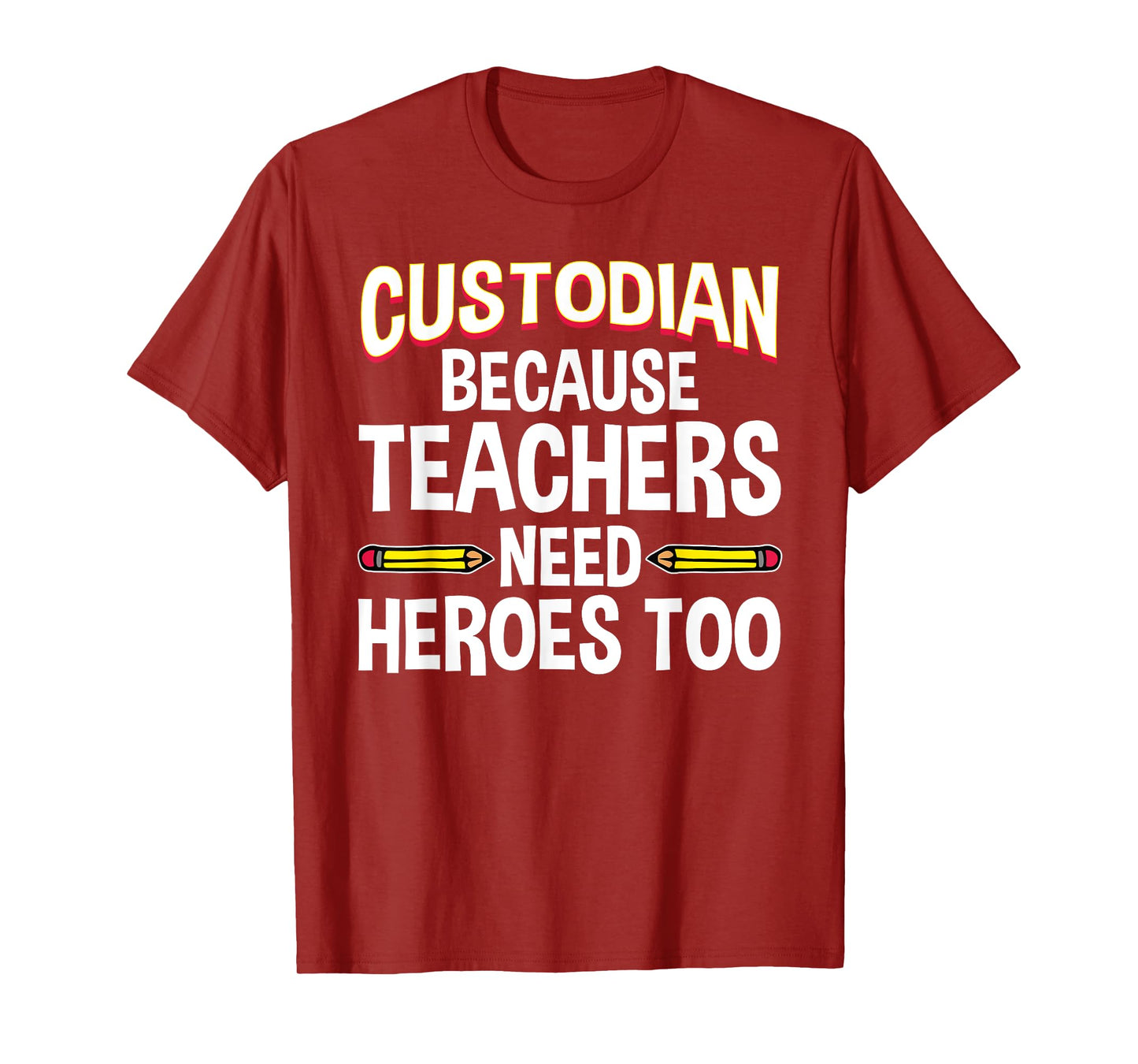 Funny School Custodian Design For Men Women Janitor Quotes T-Shirt
