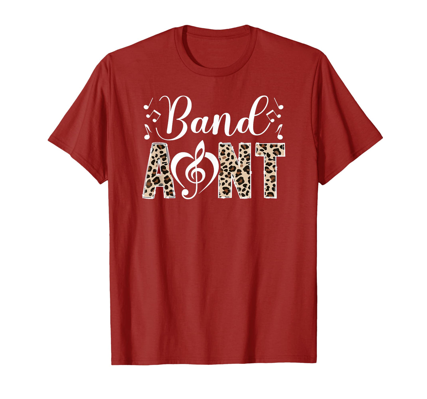 Marching Band Aunt Leopard Marching Band Auntie T-Shirt