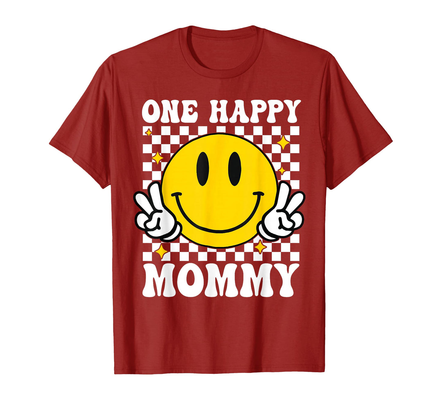 One Happy Dude Mommy Happy Face 1st Birthday Family Matching T-Shirt