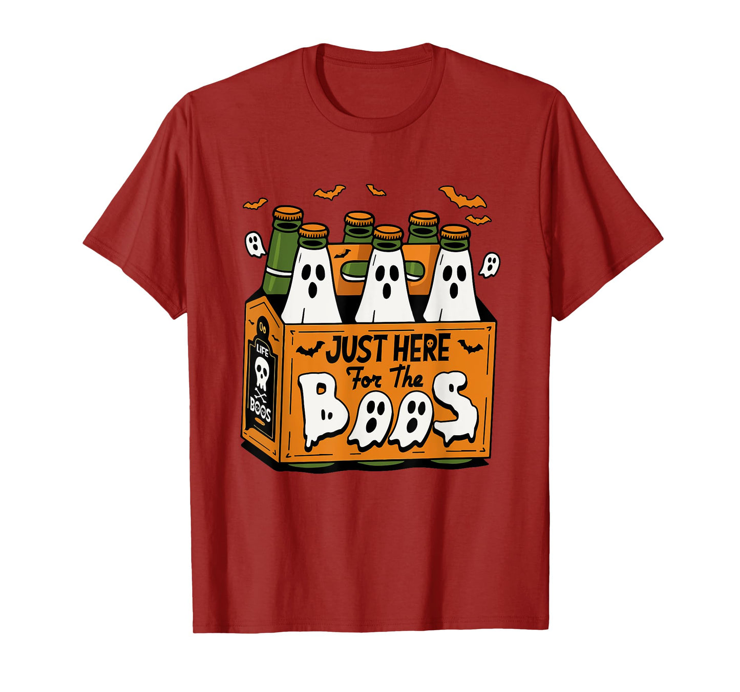 Here For Boos Halloween Beer Bottles Cosplay Boo Ghosts T-Shirt