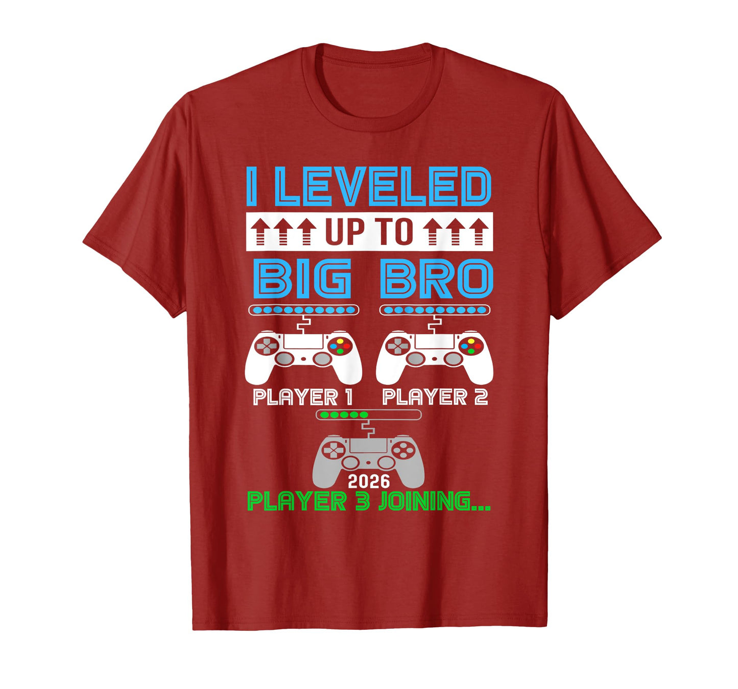 leveled Up To Big Brother Again Big Brother Est 2026 Kids T-Shirt
