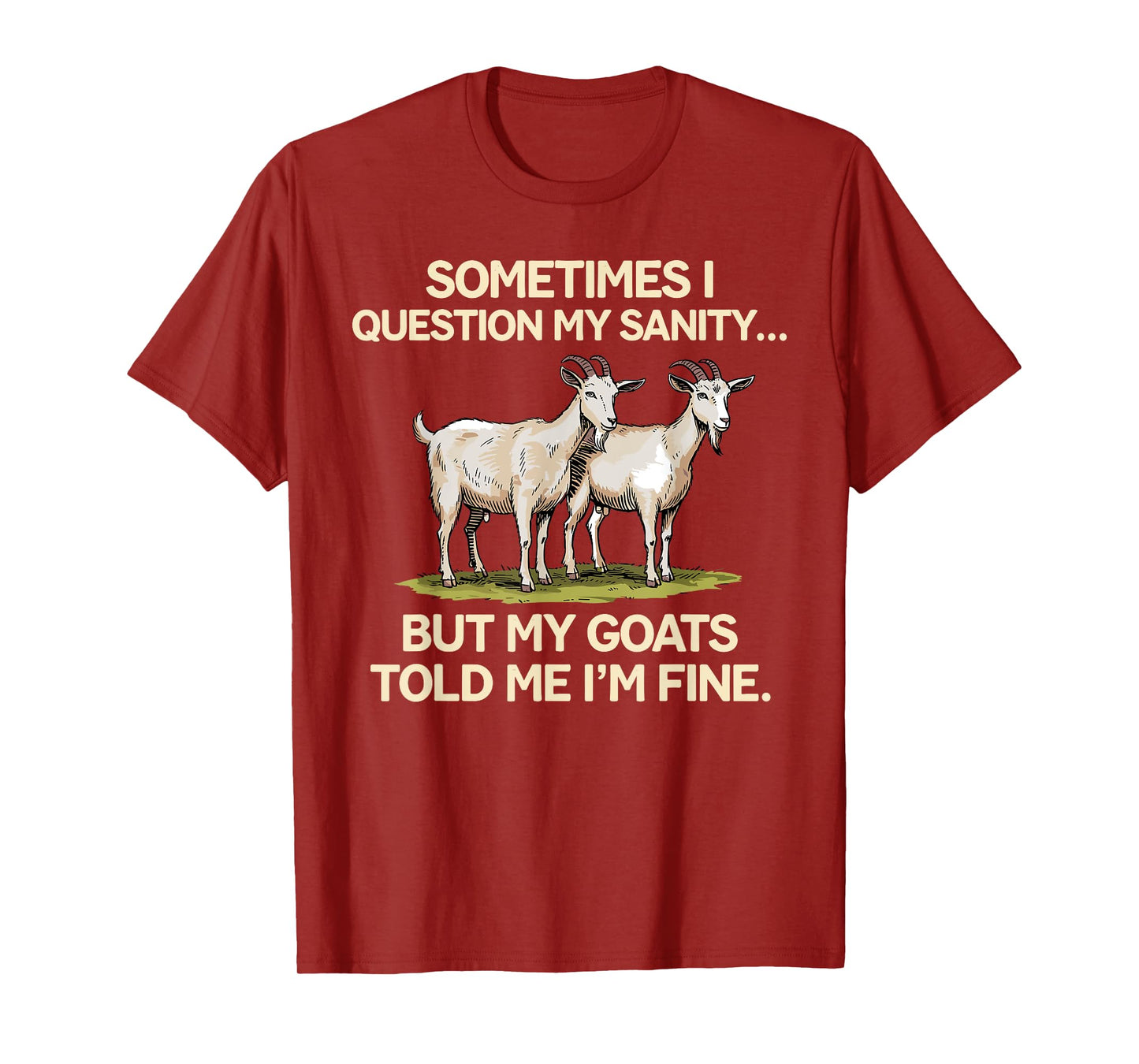 Funny Goat Design for Men Women Goat Farmer Pygmy Goat Lover T-Shirt