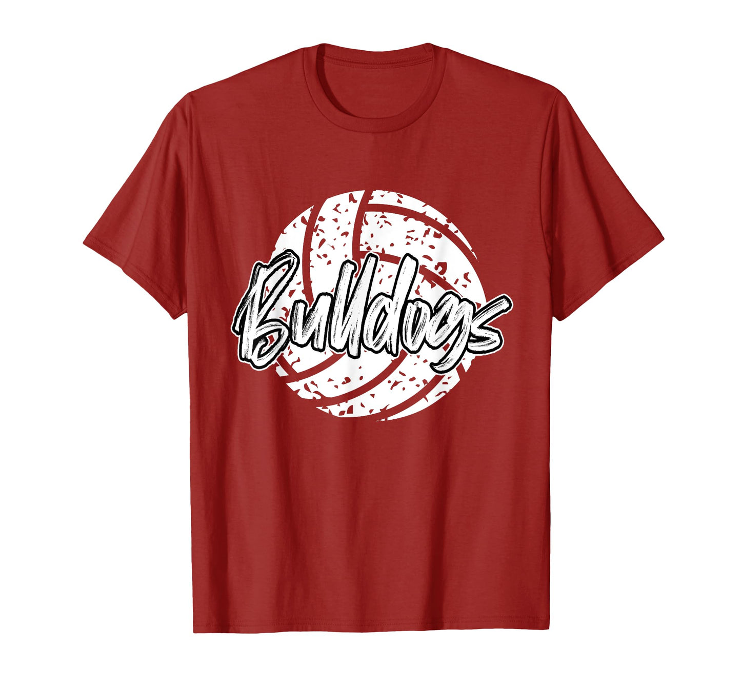 Bulldogs Volleyball School Sports Fan Team Spirit T-Shirt
