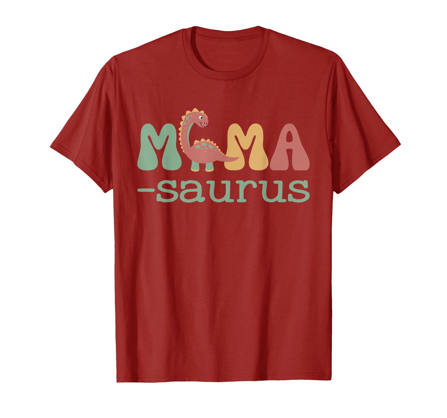 Mamasaurus T Rex Dinosaur Mama Saurus Family Matching Retro T-Shirt