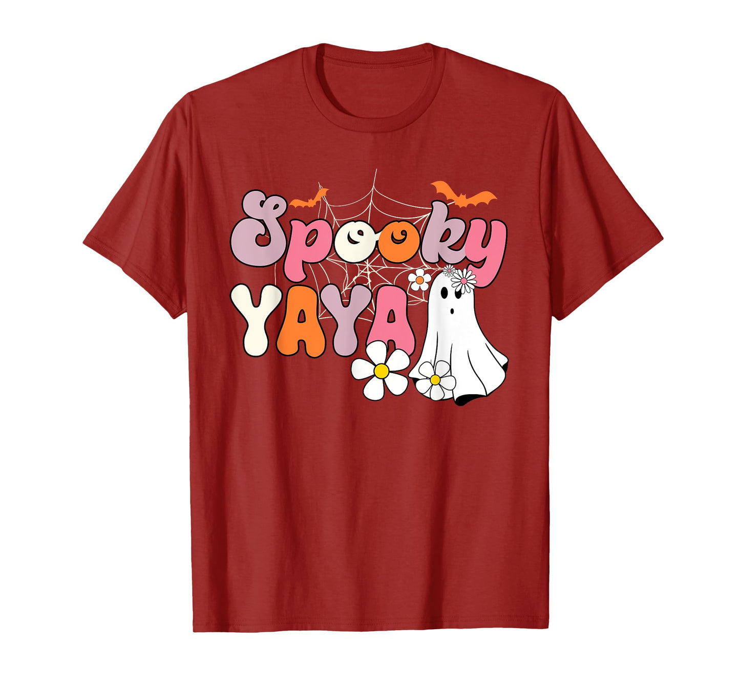 Groovy One Spooky Yaya Mama Grandma Witch Mom Halloween T-Shirt