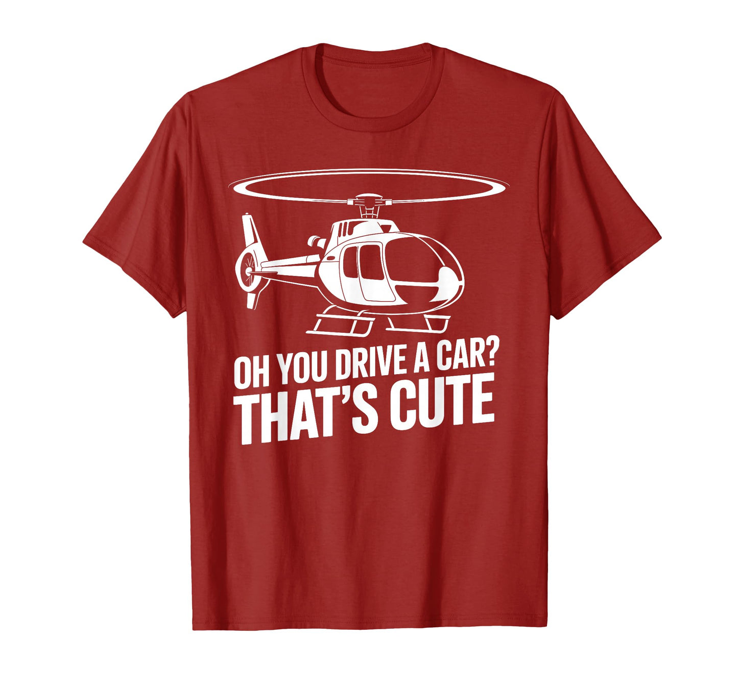Helicopter Art for Men Women Flight School Helicopter Pilot T-Shirt