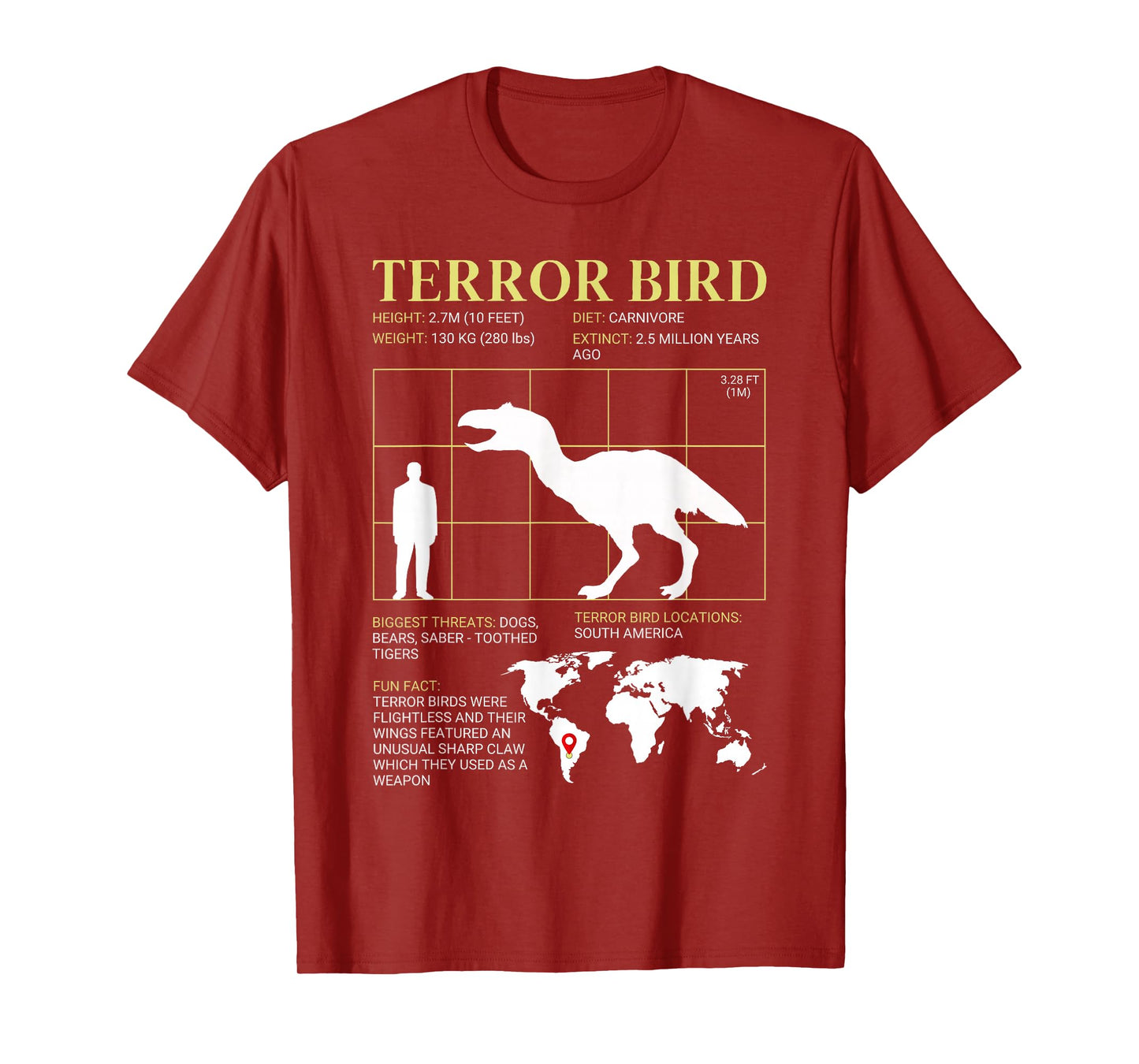 Terror Bird Extinct Giant Flightless Bird T-Shirt