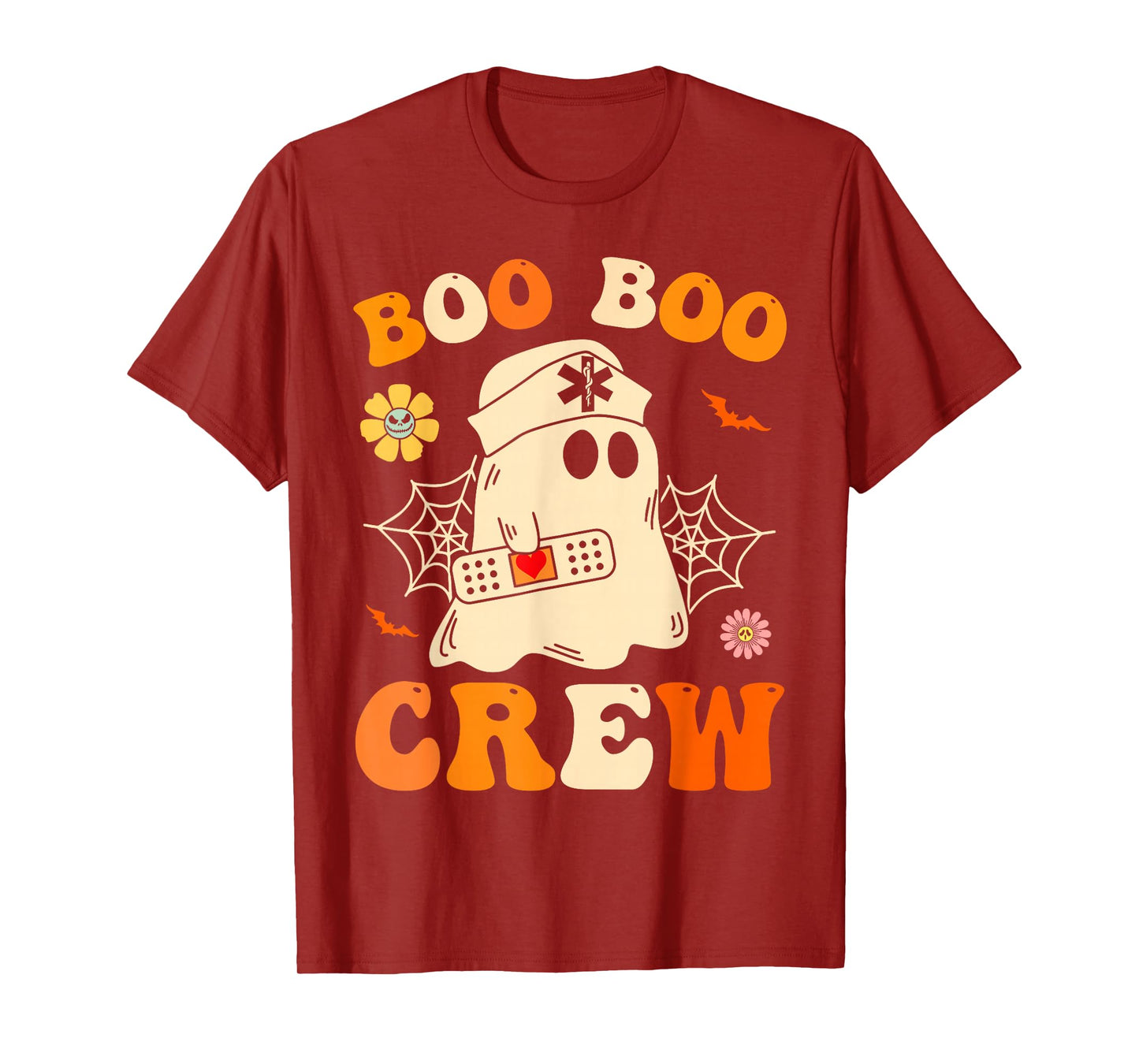 Boo Boo Crew Nurse Shirt Funny Ghost Retro Halloween Nurse T-Shirt