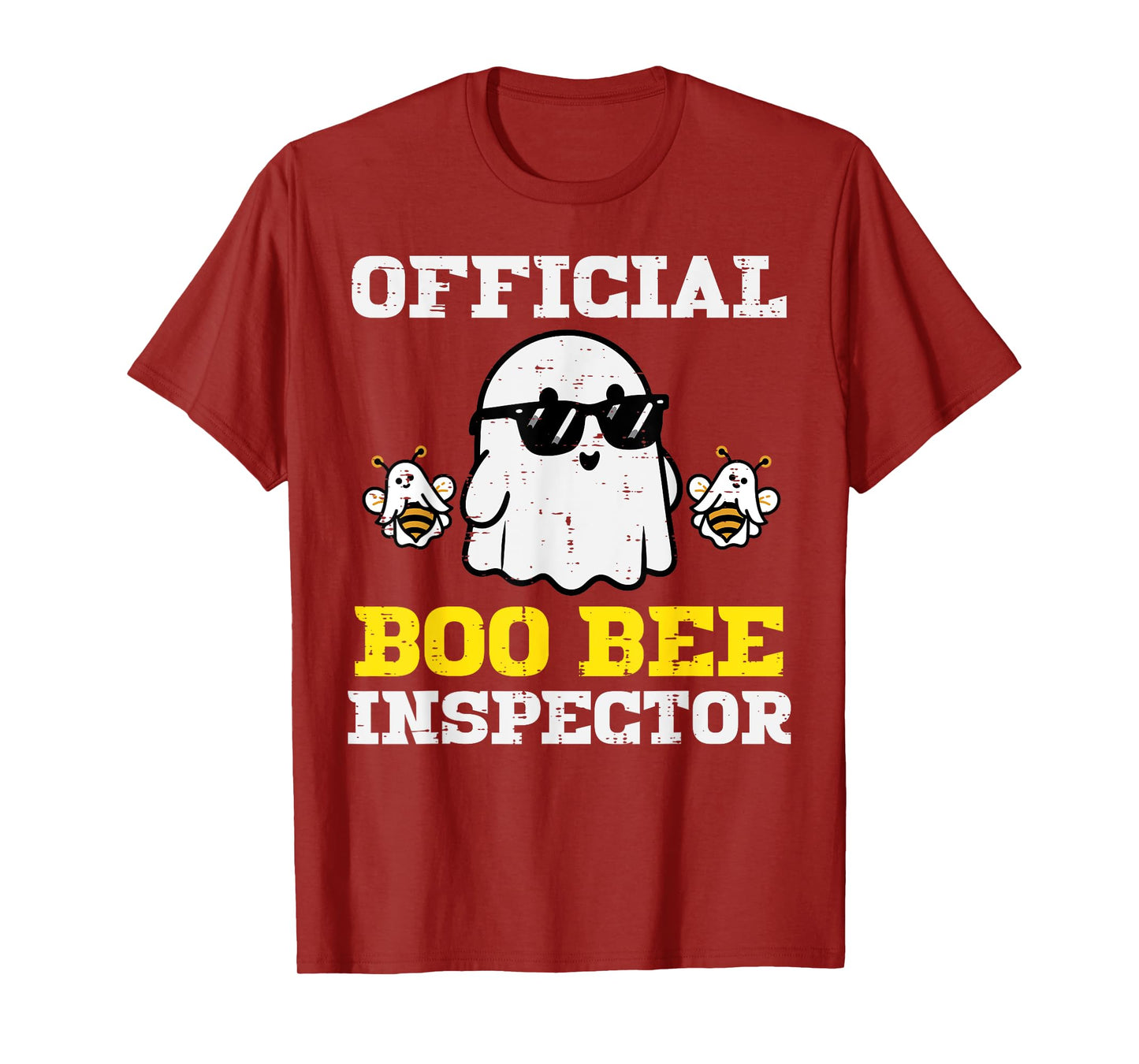 Halloween Boo Official Bee Inspector Funny Costume Men Women T-Shirt