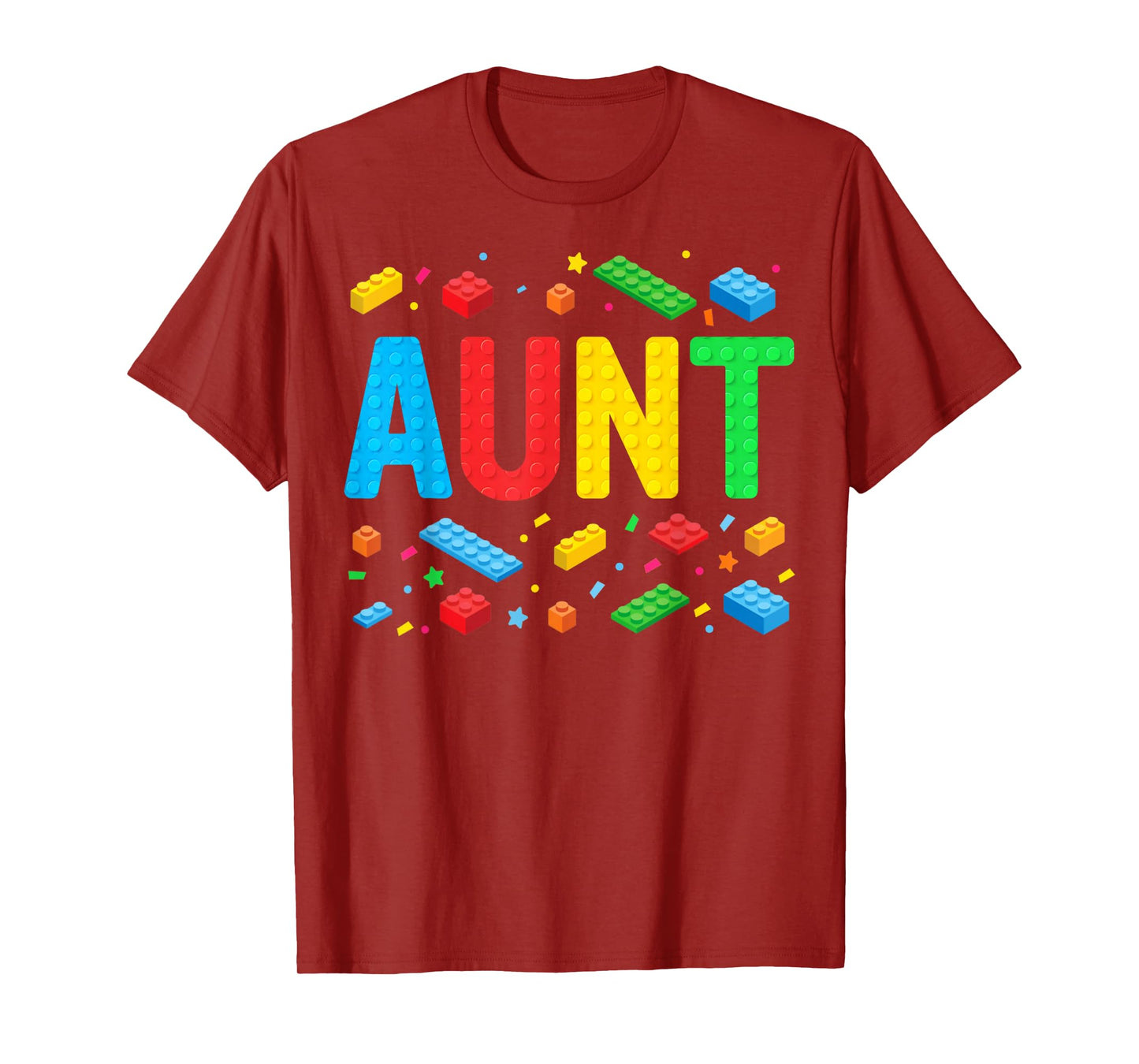 Aunt Master Builder Building Bricks Blocks Family Matching T-Shirt