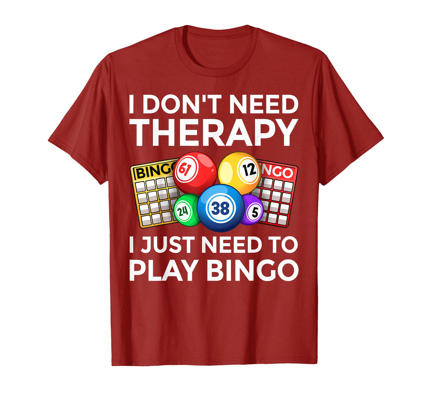 Funny Bingo Art For Men Women Casino Gambling Bingo Lovers T-Shirt