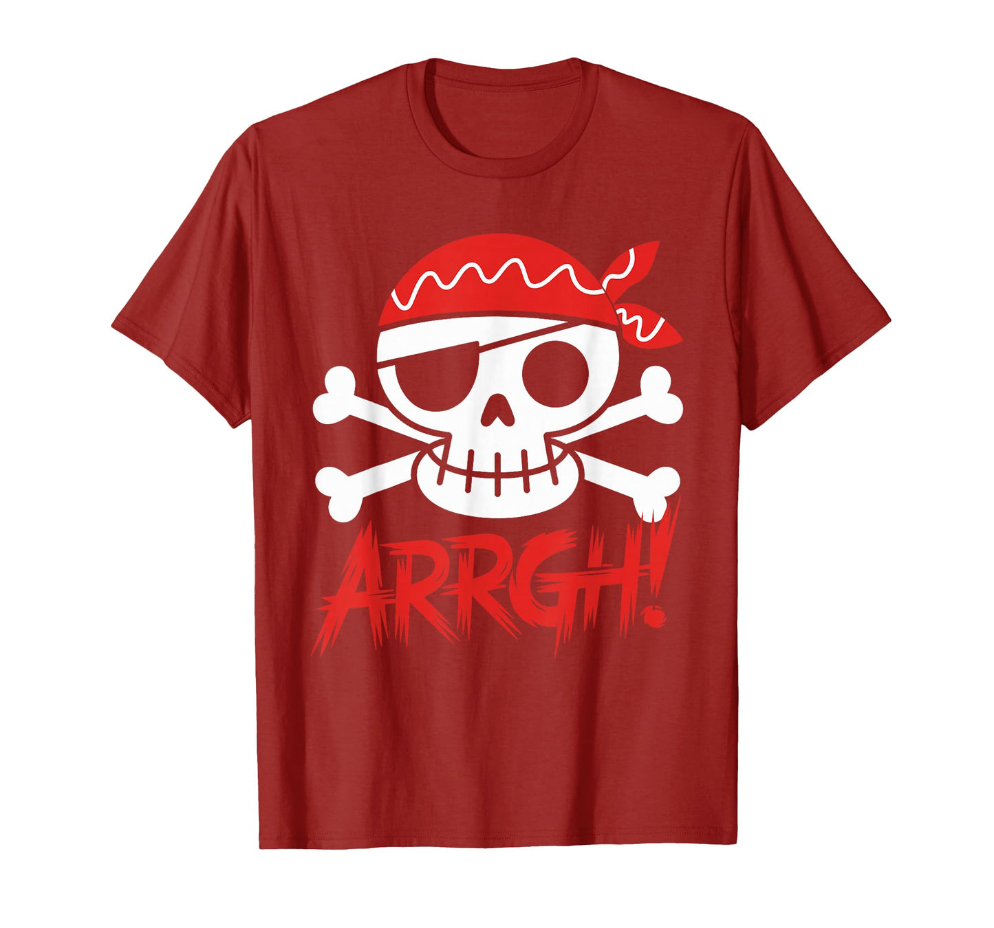 Arrgh Pirate Skull Halloween Costume Men Women Kids Boys T-Shirt