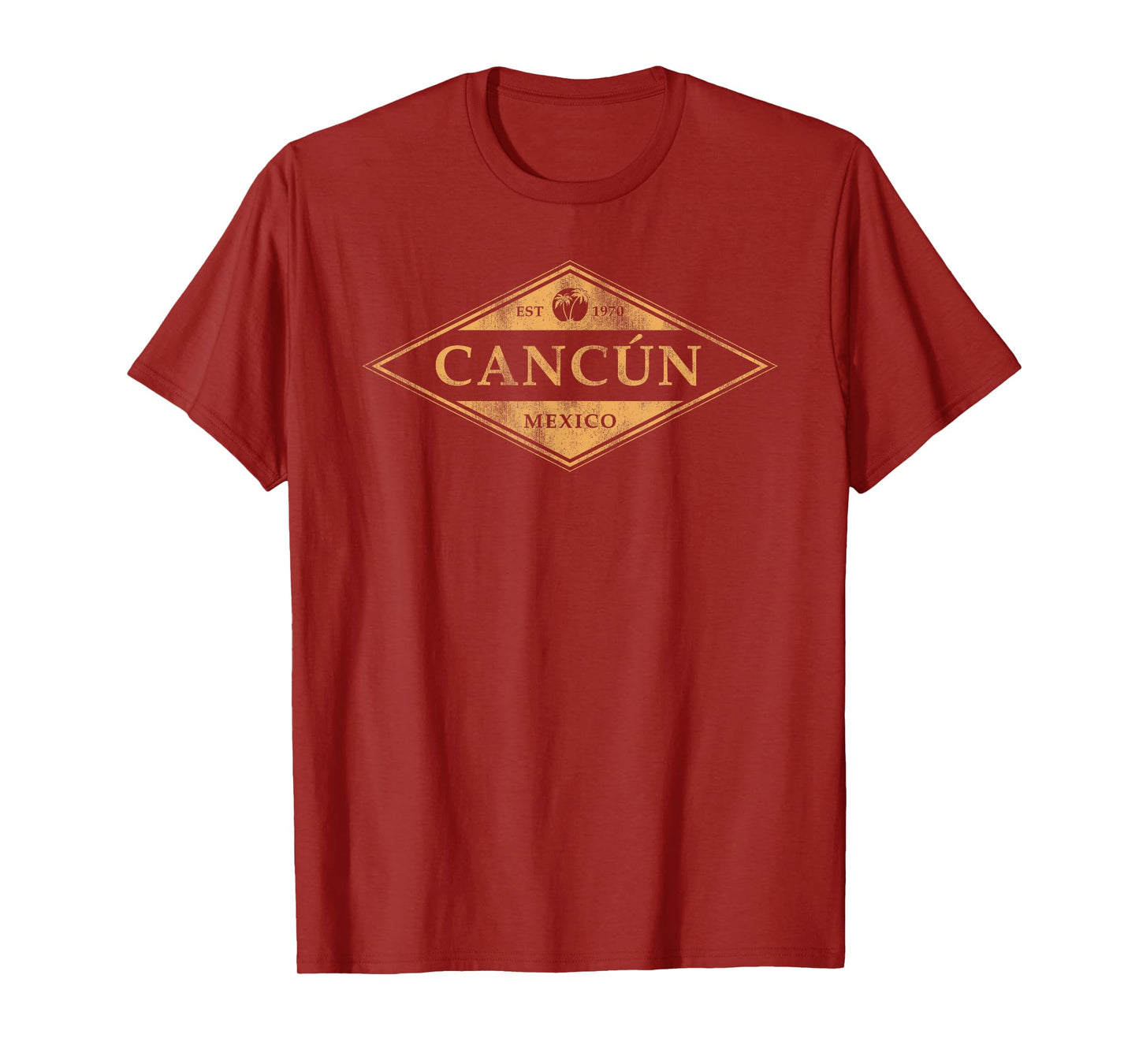 Cancun Mexico Souvenir Retro Beach Vintage Womens Mens T-Shirt