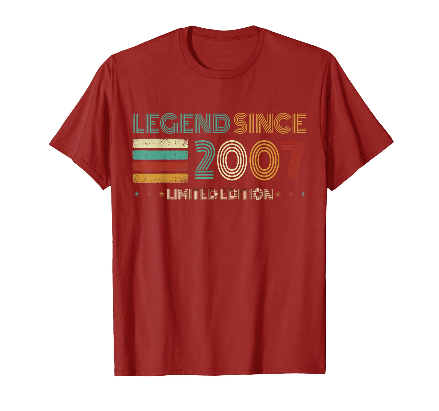 18 Years Old Legend Since 2007 18th Birthday T-Shirt