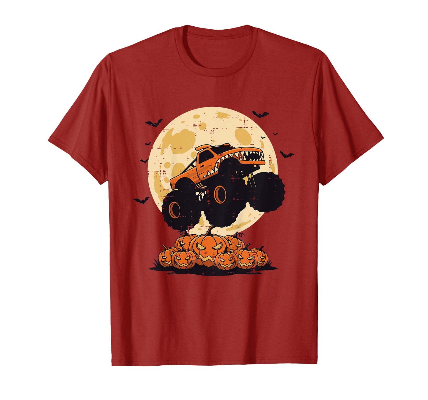 Kids Halloween Monster Truck Pumpkins Costume Boys Kids Toddler T-Shirt