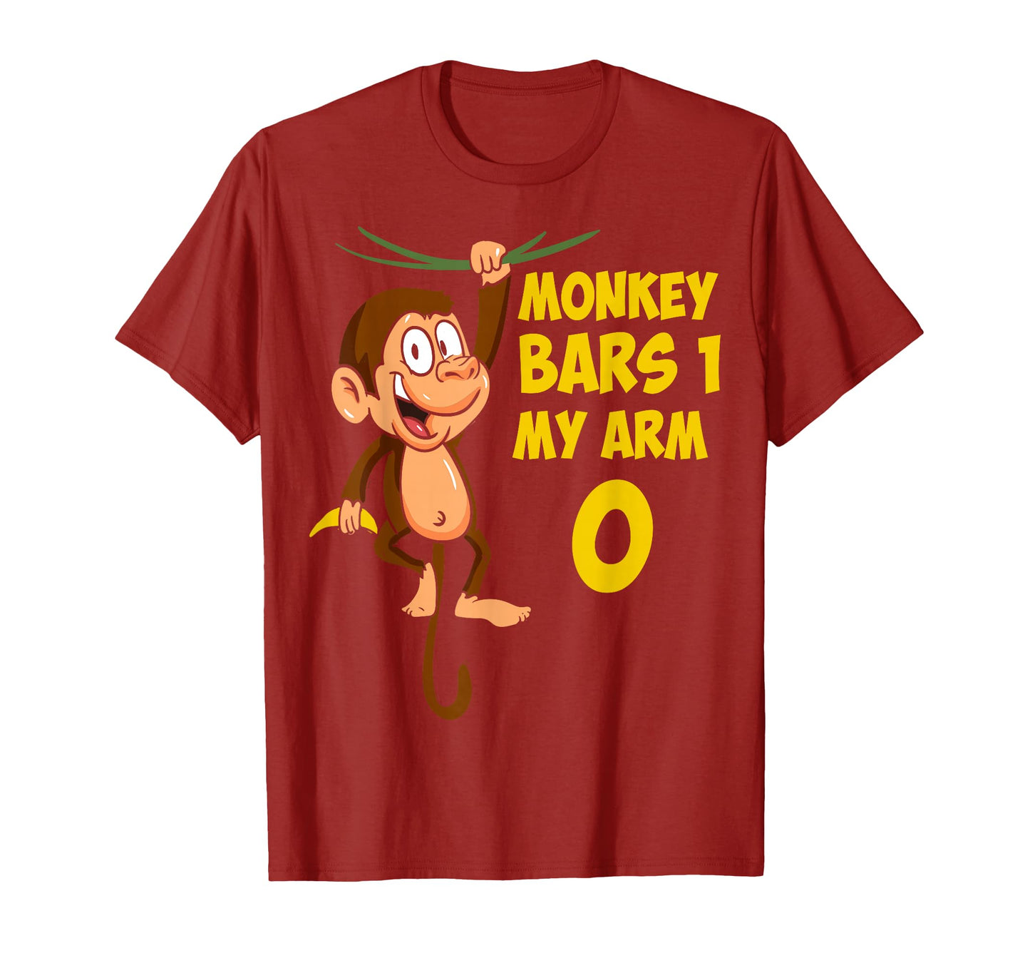 Broken Arm Monkey Bars I Monkey Art I Kids Monkey T-Shirt