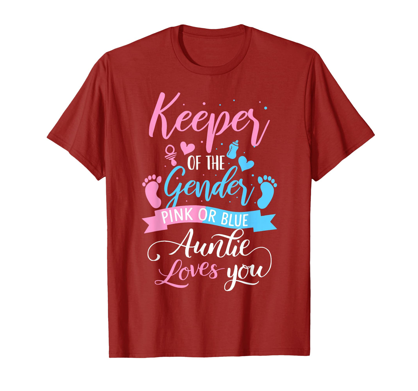 Keeper of The Gender Loves Aunt You Auntie Baby Announcemen T-Shirt