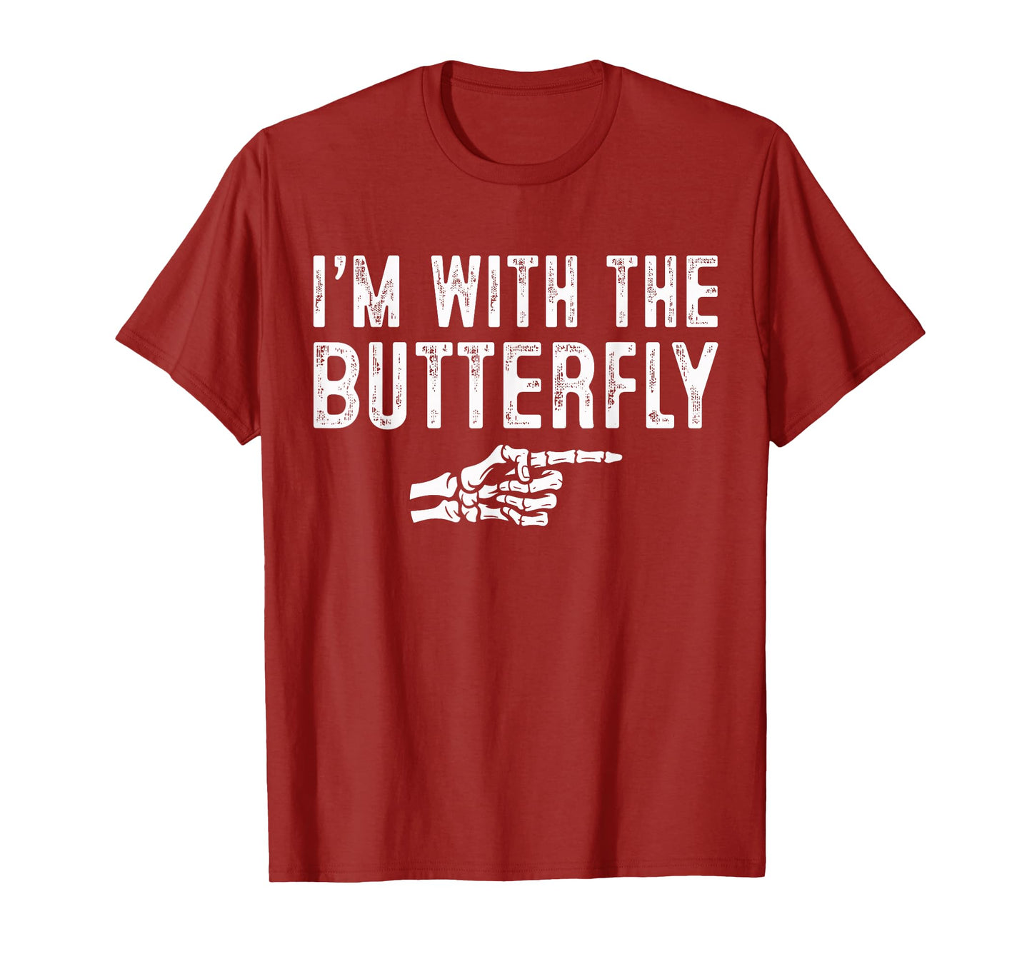 I'm with The Butterfly Easy Costume Halloween Couples T-Shirt