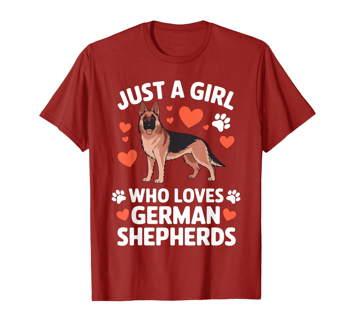 German Shepherd Art for Women Girls German Shepherd Lover T-Shirt