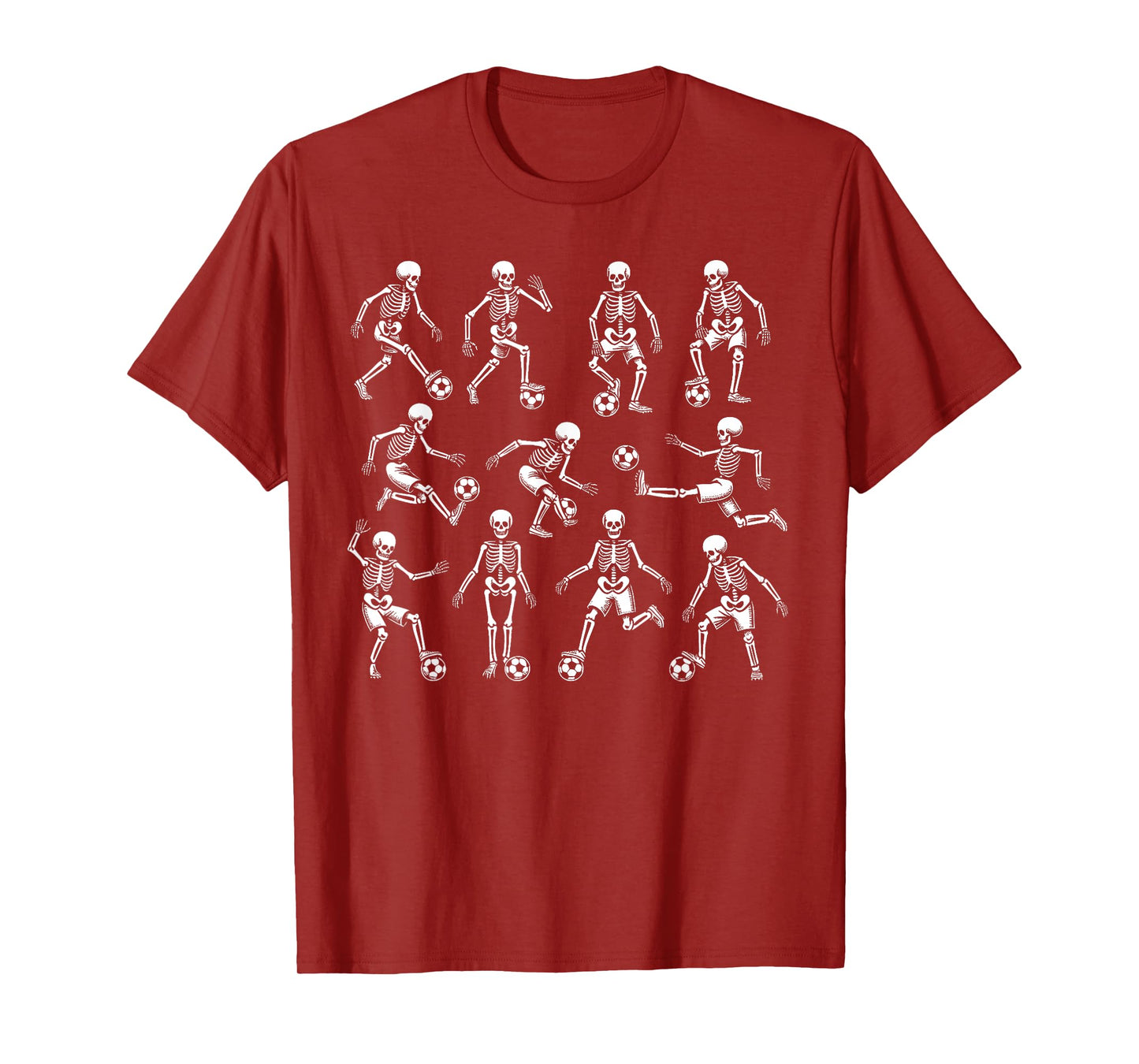 Funny Halloween Soccer Skeletons Play Soccer Boys Kids T-Shirt