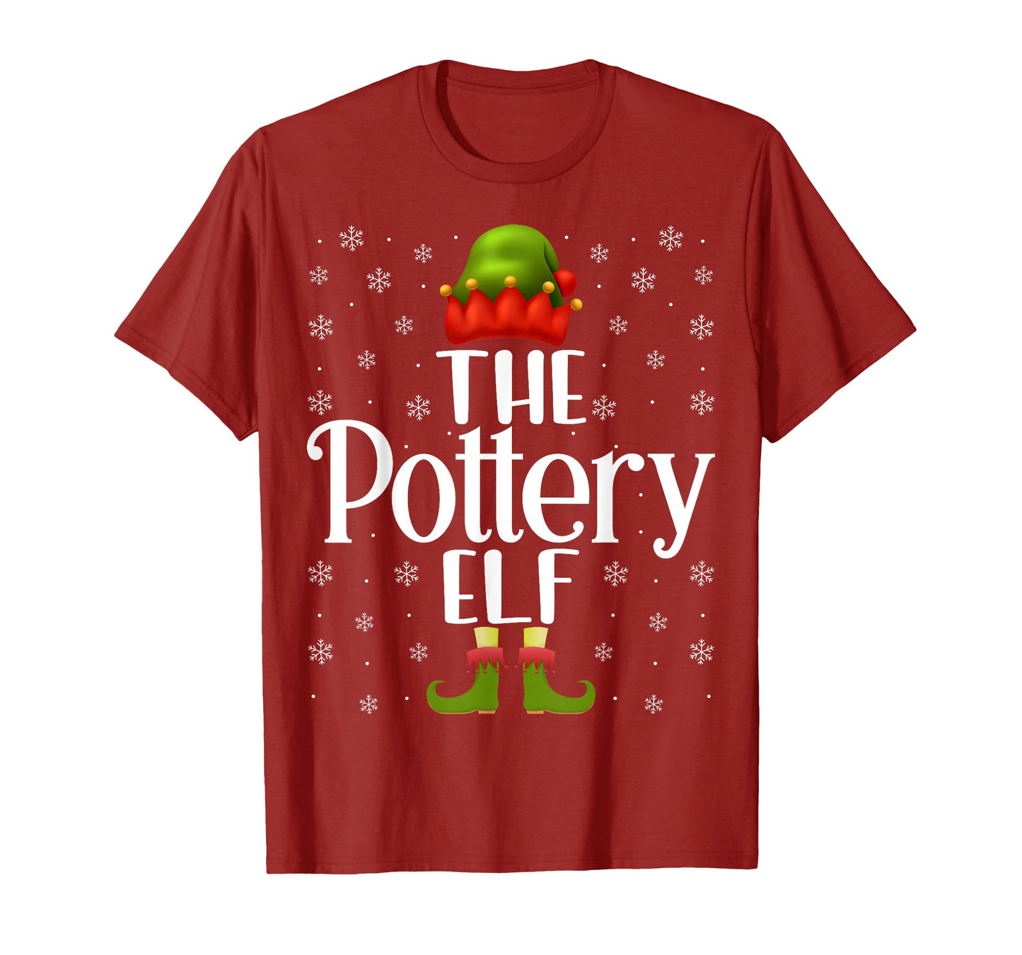 The Pottery Elf Funny Ceramics Artist Clay Pottery Christmas T-Shirt