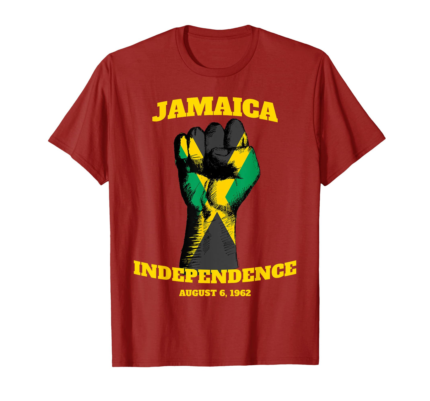 Jamaica Fist Independence Day Jamaican Pride Jamaica Flag T-Shirt
