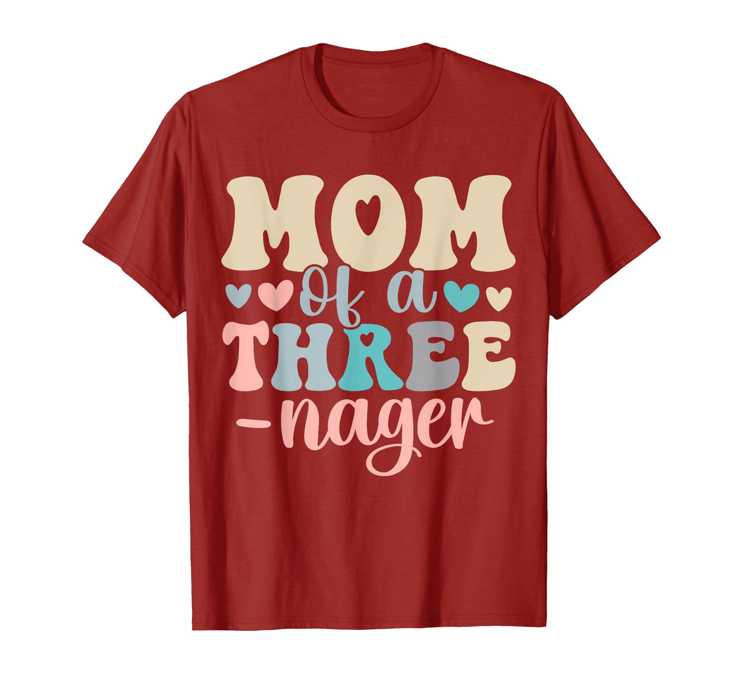 Mom Of A Threenager 3rd Birthday Matching Family Boho T-Shirt