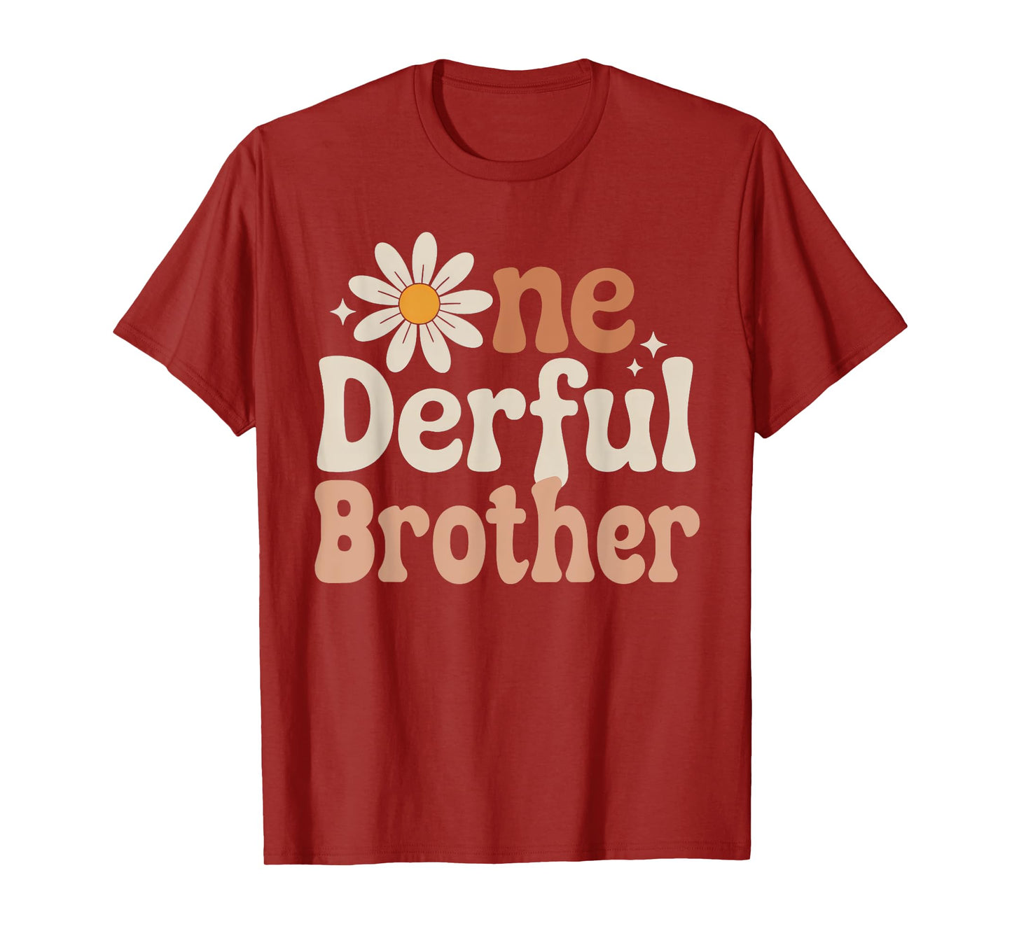 One derful Brother Wild One Daisy 1st Birthday Family Party T-Shirt