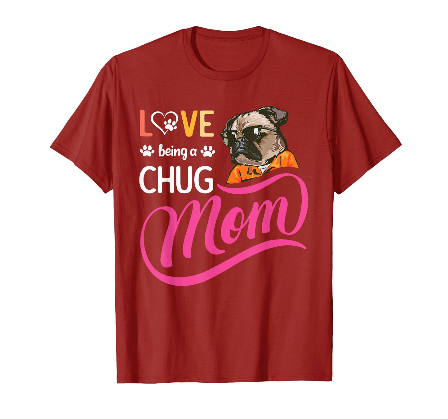 Cute Chug Mama, Dog Mom For Women, Girl And Her Dog Lover T-Shirt
