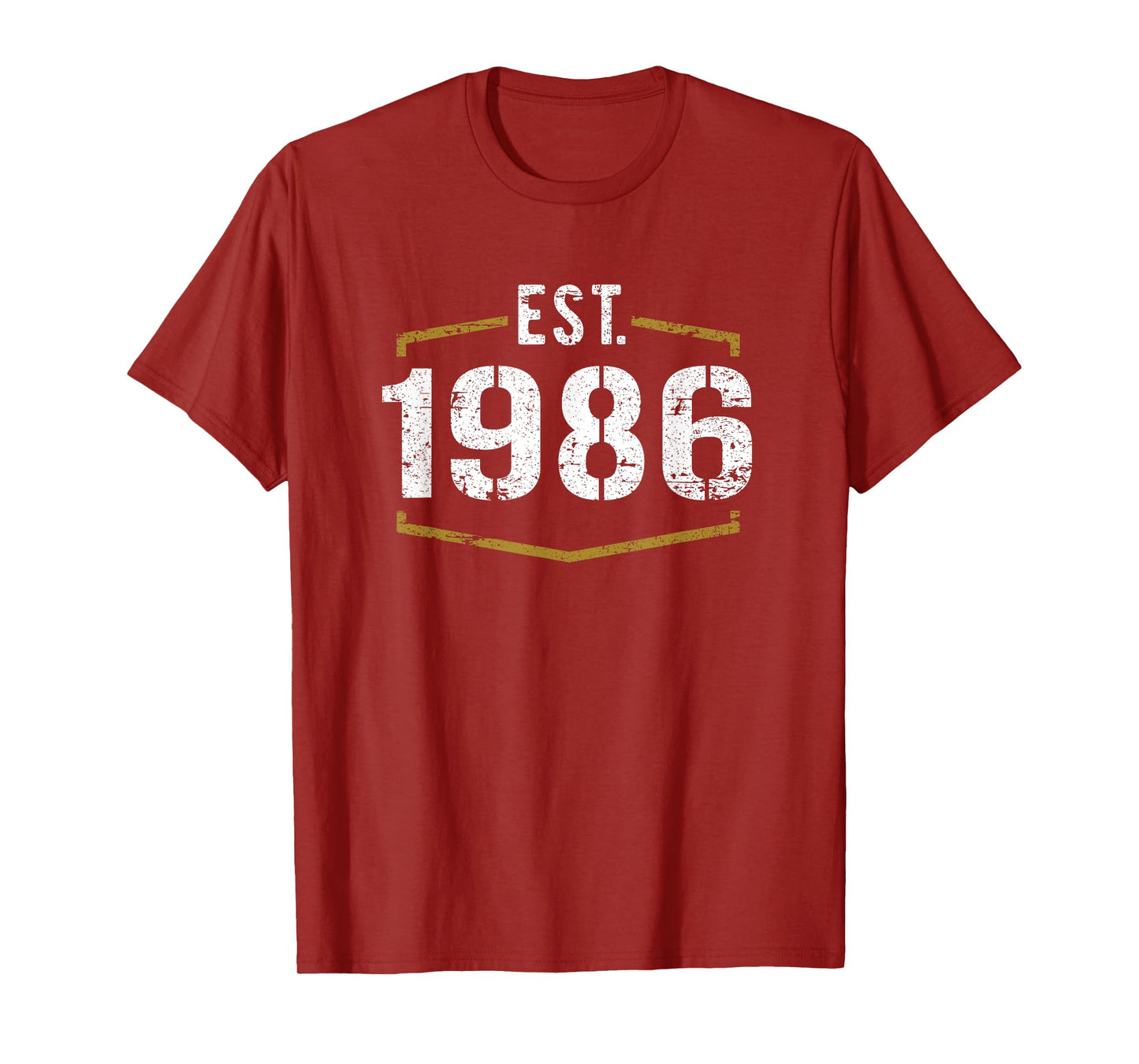 Est 1986 Vintage Style Established 1986 Birthday Design T-Shirt