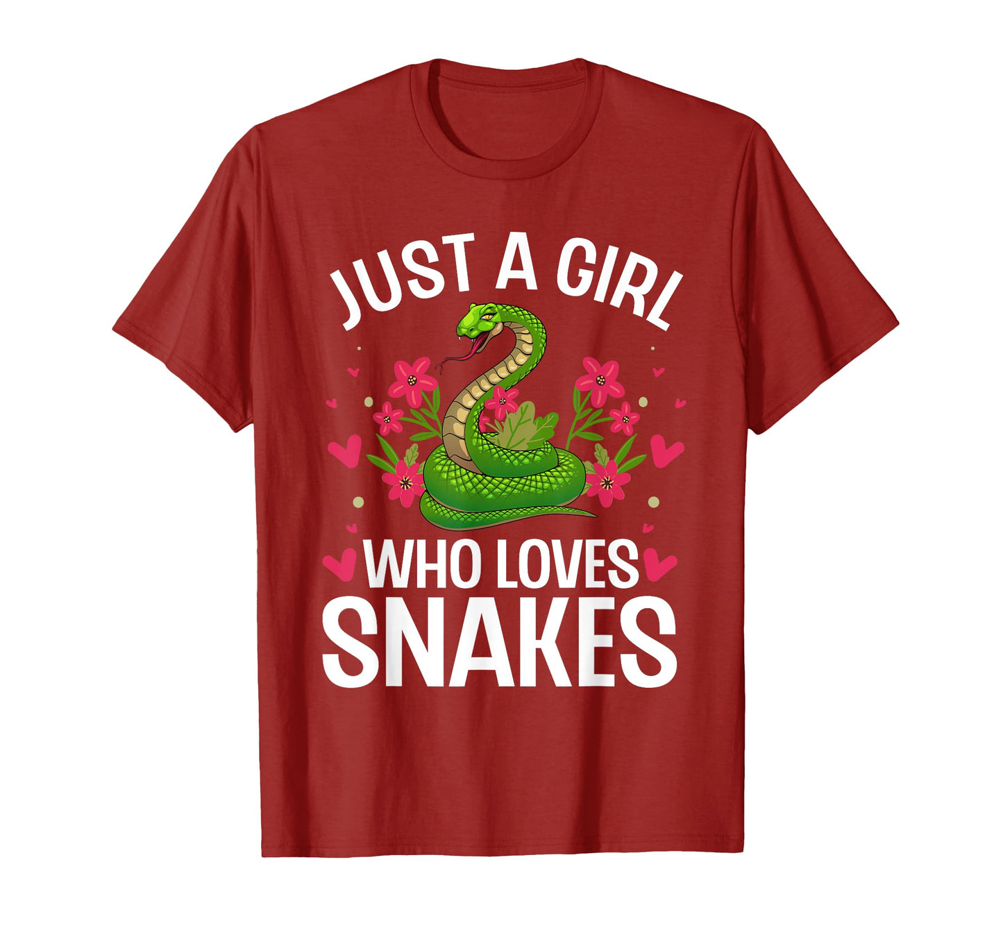 Funny Snake Design For Girls Women Snake Lover Kids Toddler T-Shirt