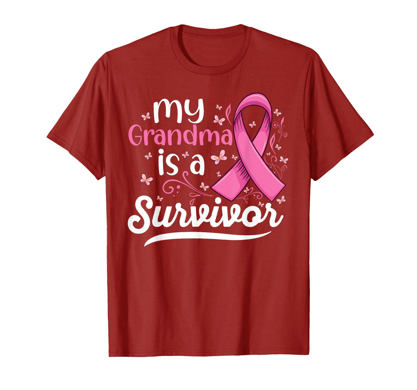 My grandma is a survivor Support Breast Cancer Awareness T-Shirt