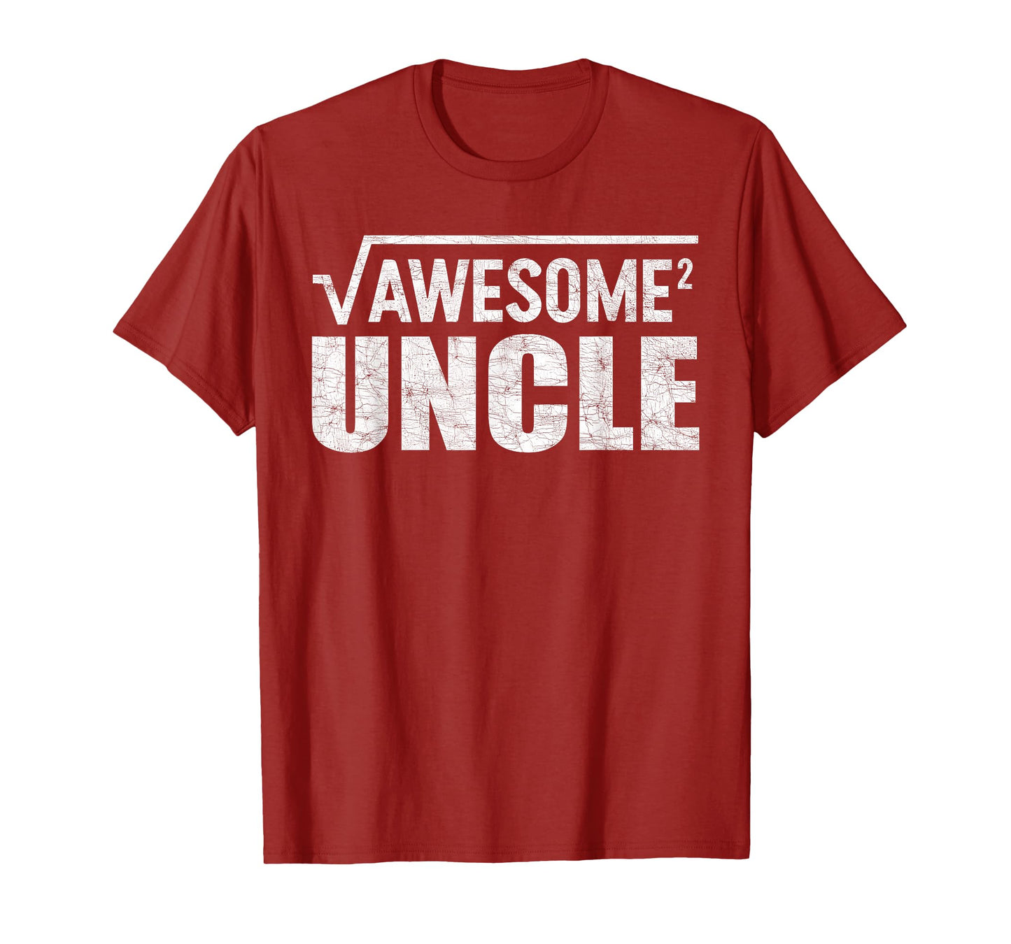 Fathers Day Uncle, Uncle Awesome Squared Funny Math T-Shirt