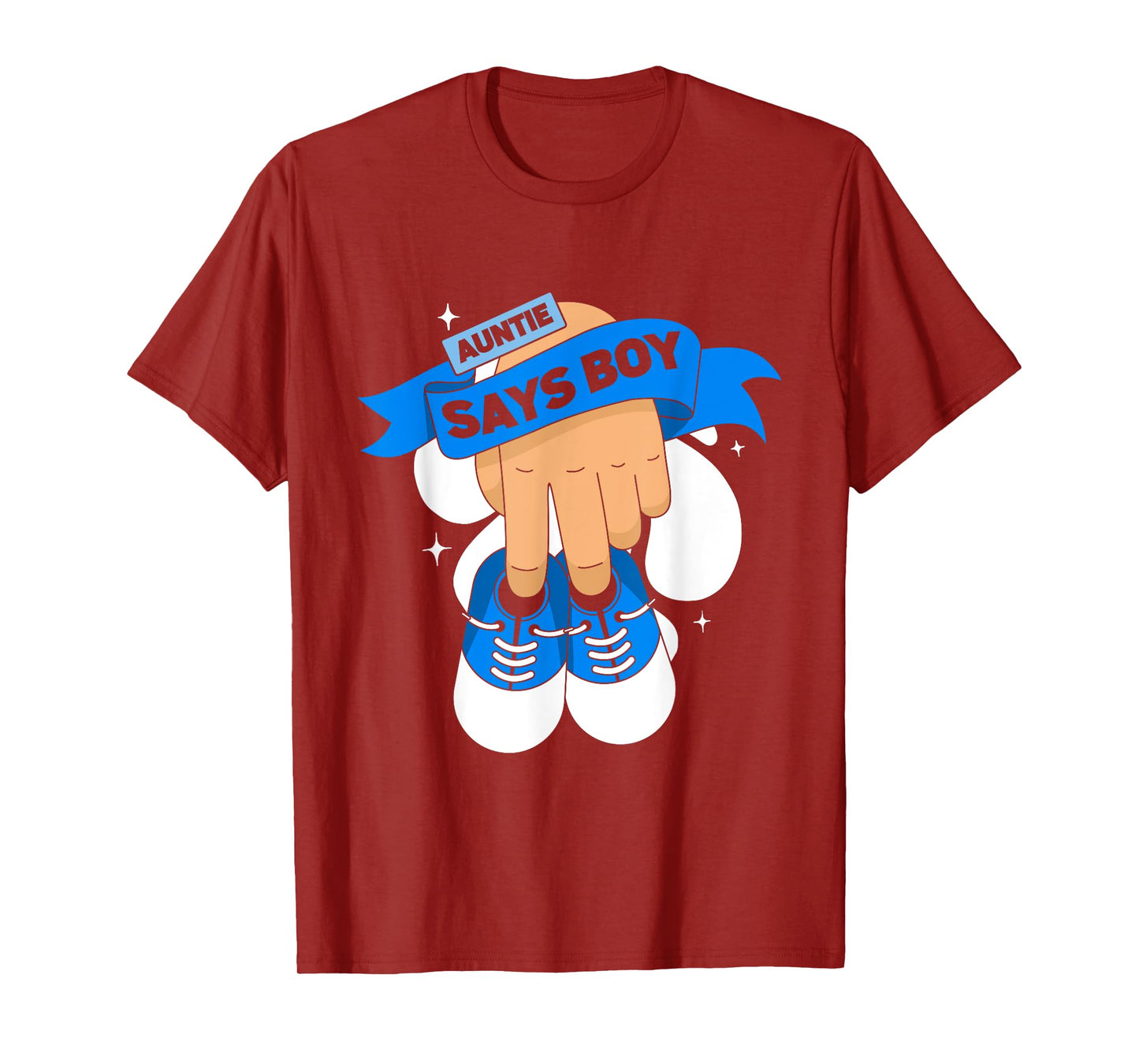 Aunt Gender Reveal | Auntie Says Boy Team Blue Team Pink T-Shirt