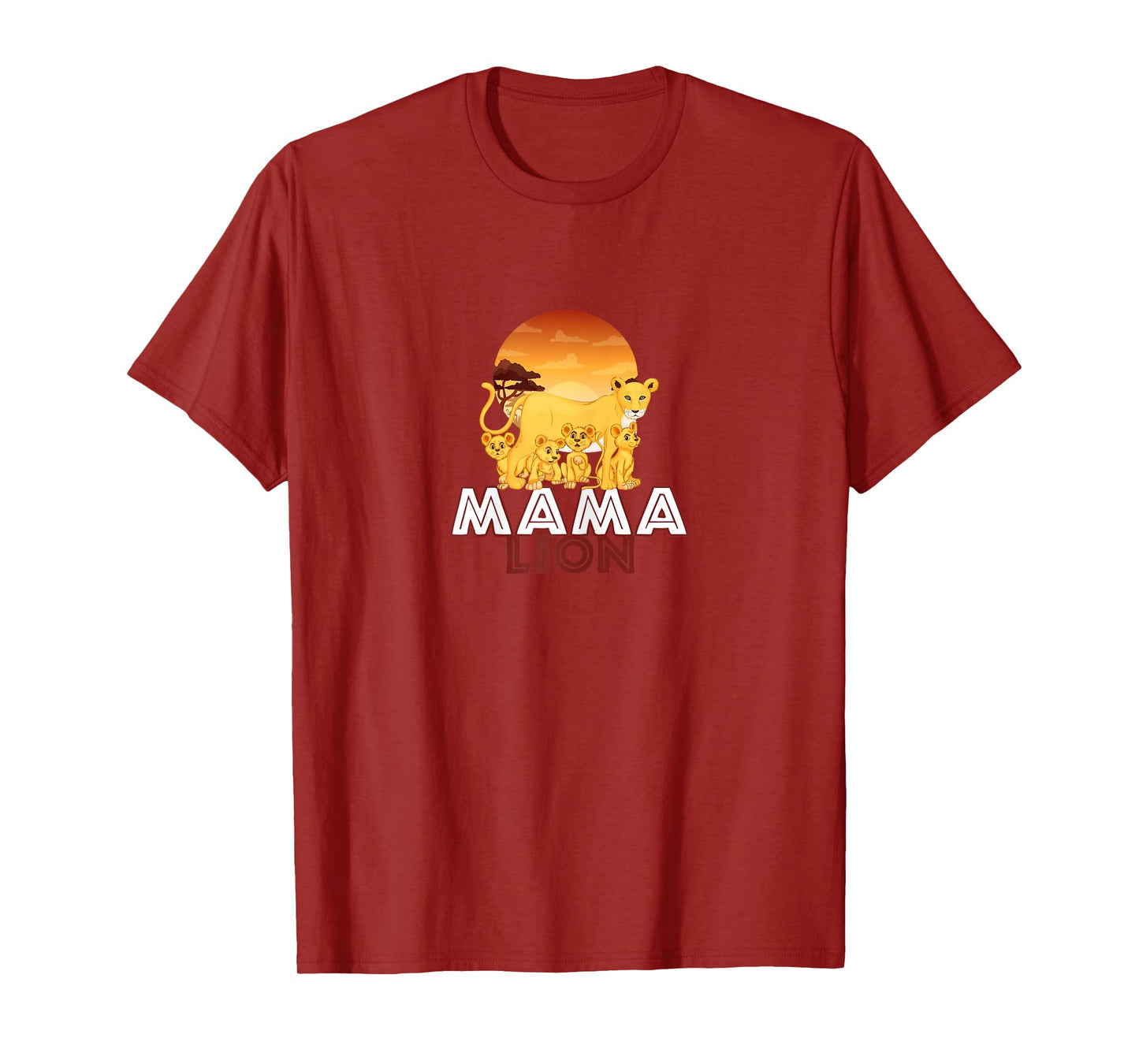 Mama Lion T-Shirt - Big Cat Family Mother Children Tee T-Shirt
