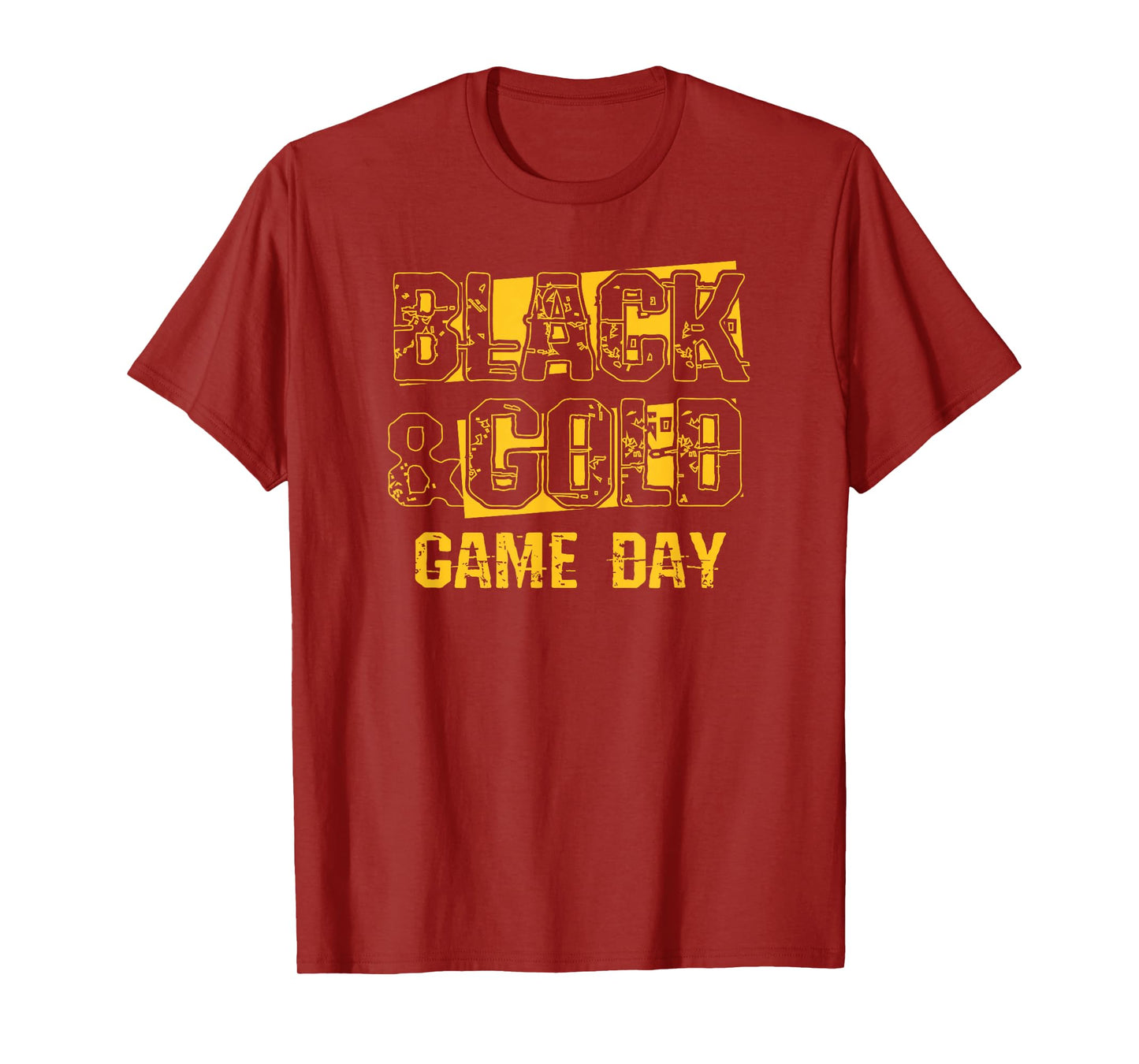 Black & Gold Shirt Game Day High School Football Retro T-Shirt