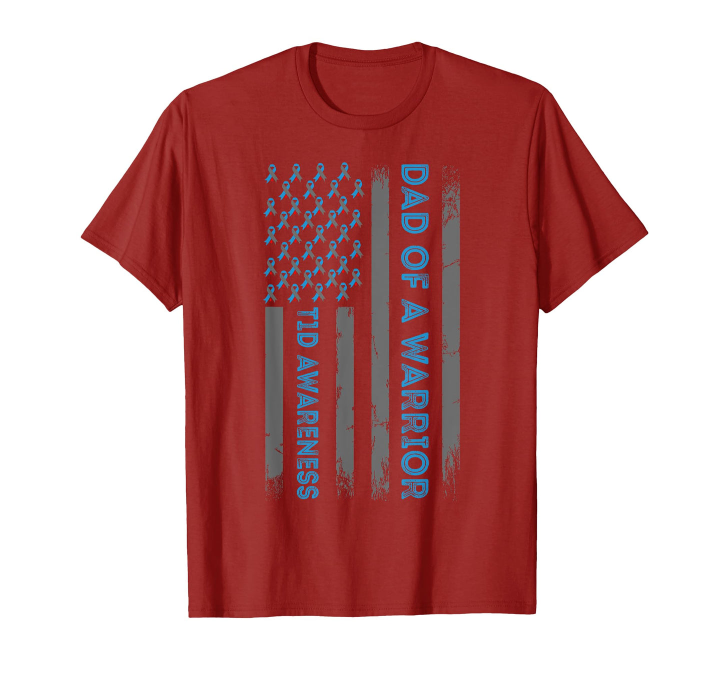 Type 1 Diabetes Awareness T1D Dad of Warrior Type 1 Diabetic T-Shirt
