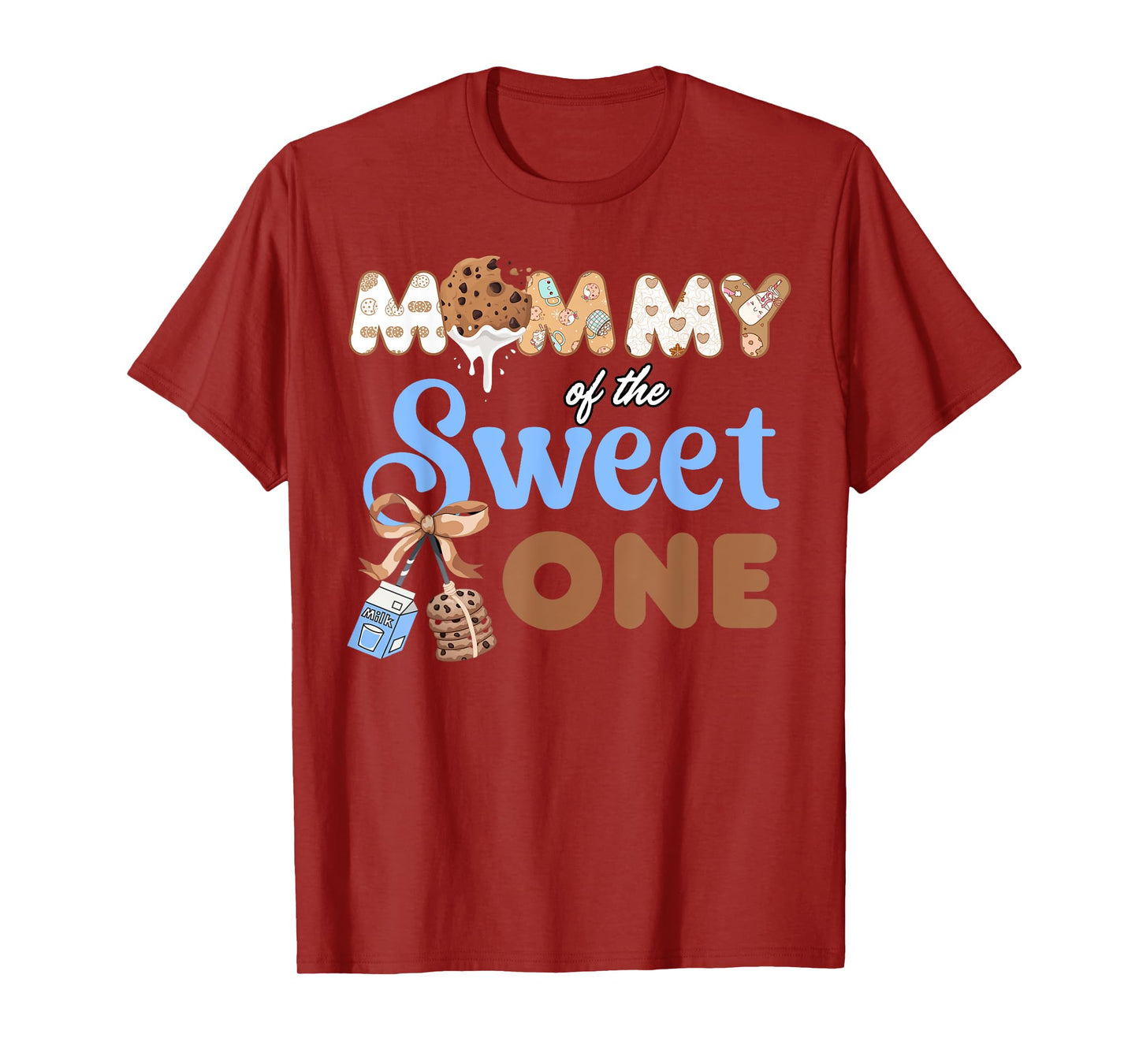 Mommy Of the Sweet One Cookies and Milk 1st Birthday T-Shirt