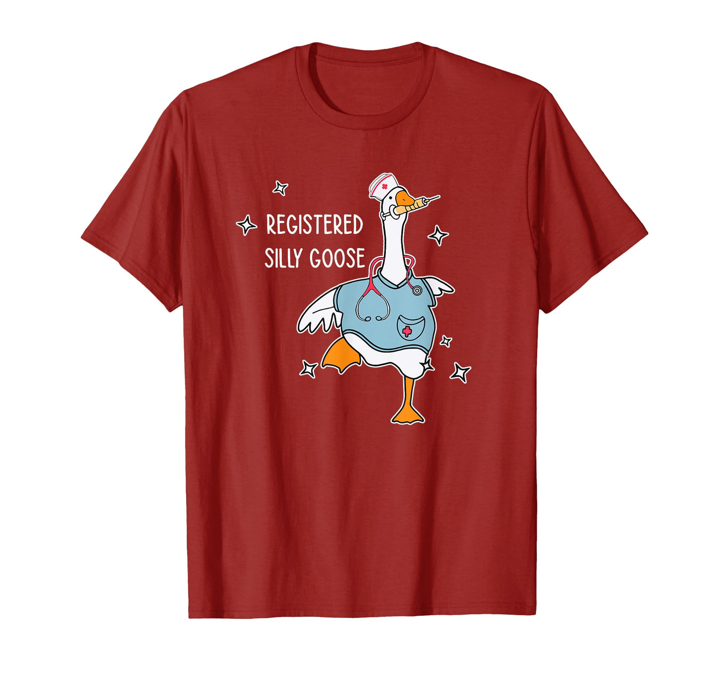 Nurse Registered Silly Goose Nursing School Black X-Small Unisex-Adults Short Sleeve T-Shirt