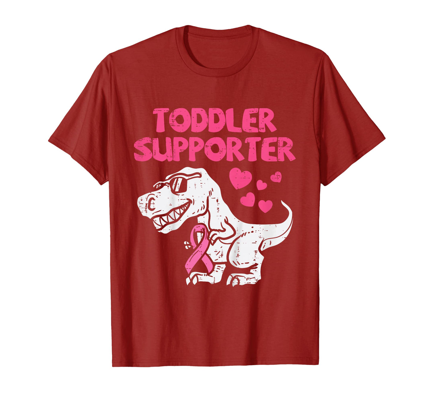 Toddler Supporter T-Rex Kids Breast Cancer Awareness Boys T-Shirt