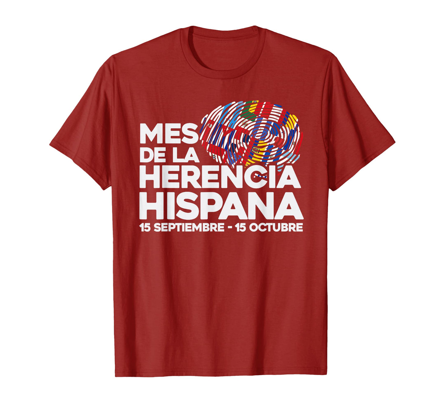 Mes De La Herencia Hispana Fingerprint Hispanic Heritage T-Shirt