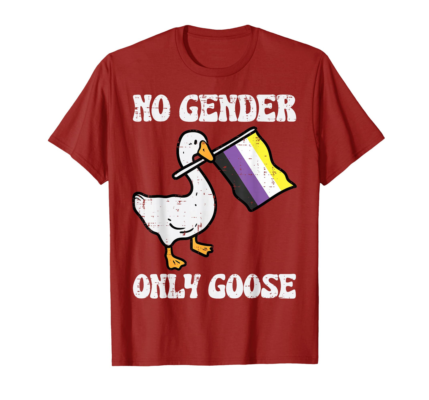 Nobinary No Gender Only Goose Enby Pride Flag LGBT Women Men T-Shirt