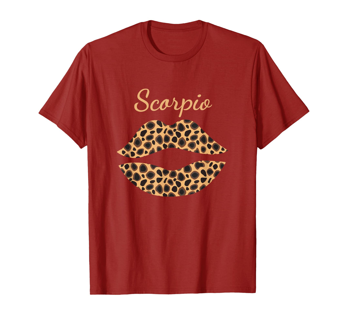 Scorpio Leopard Lips Queen Zodiac Birthday T-Shirt