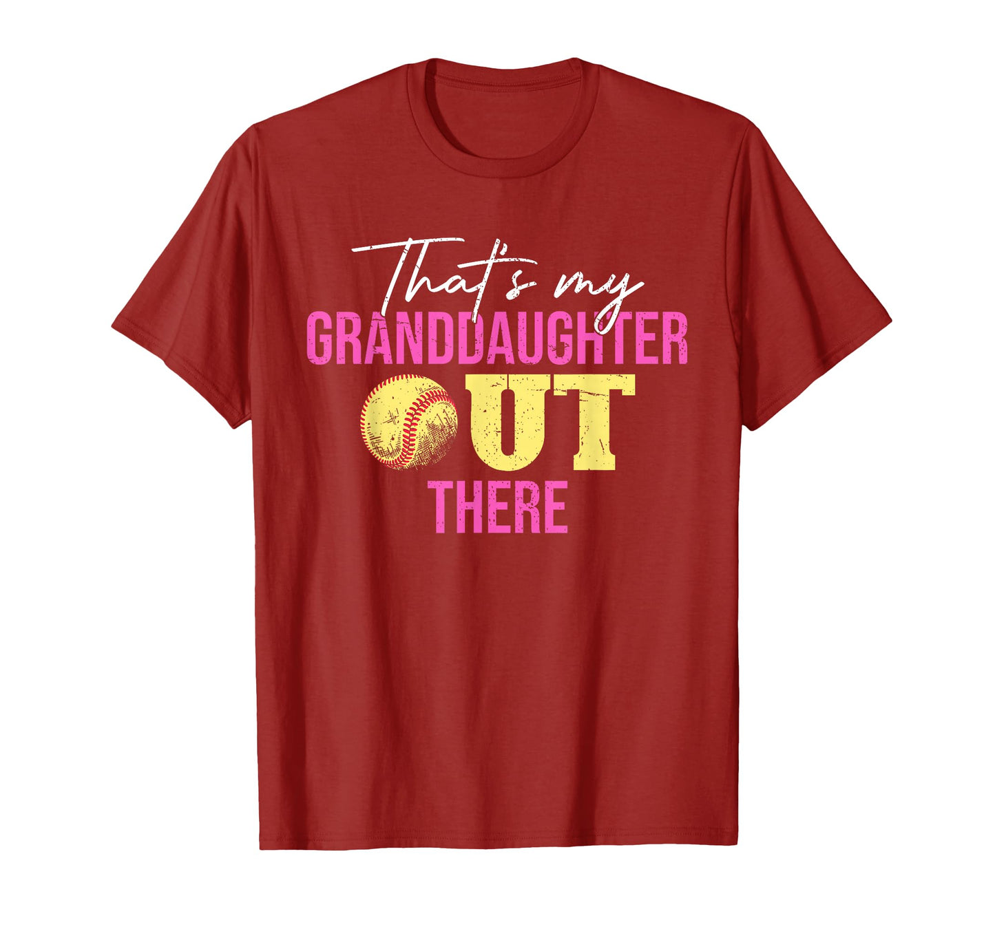 Thats My Granddaughter Out There Grandparents Softball T-Shirt